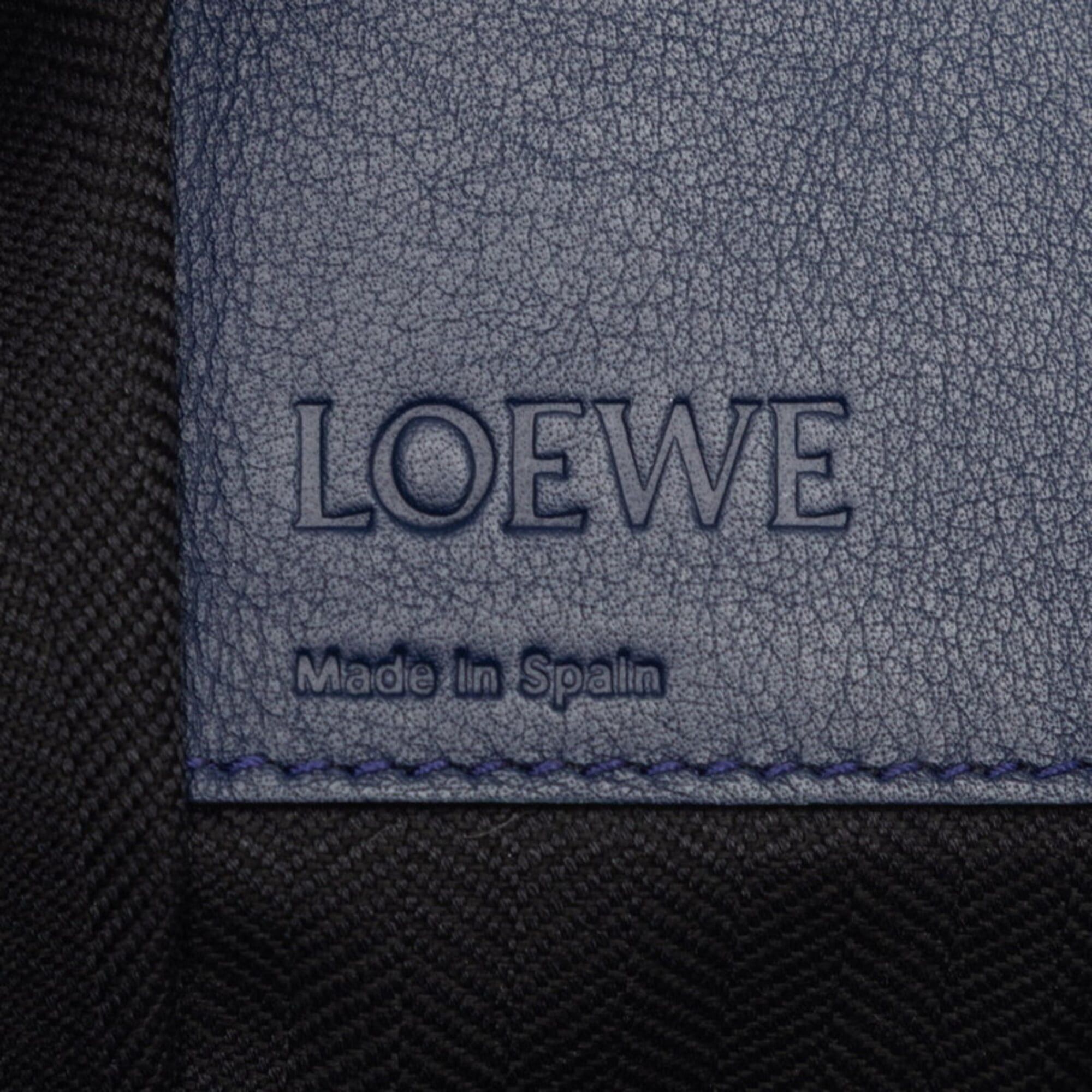 Loewe Loewe Anagram Hammock Medium Handbag Shoulder Bag Drawstring 2-Way Navy Leather Women's LOEWE Size ONE SIZE - 5 Thumbnail