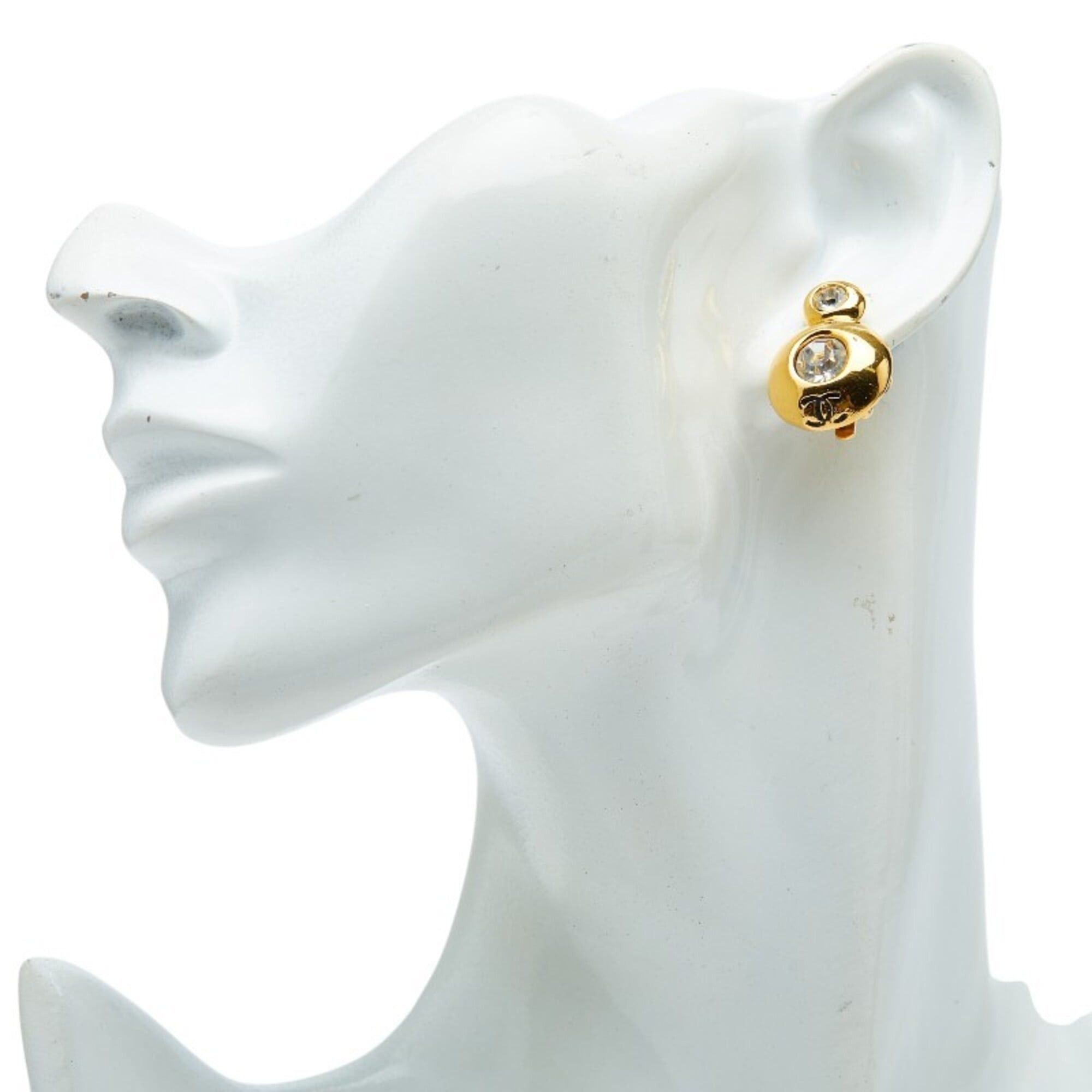 Chanel Chanel Coco Mark Bijou Earrings, Gold Plated, Women's CHANEL Size ONE SIZE - 4 Thumbnail