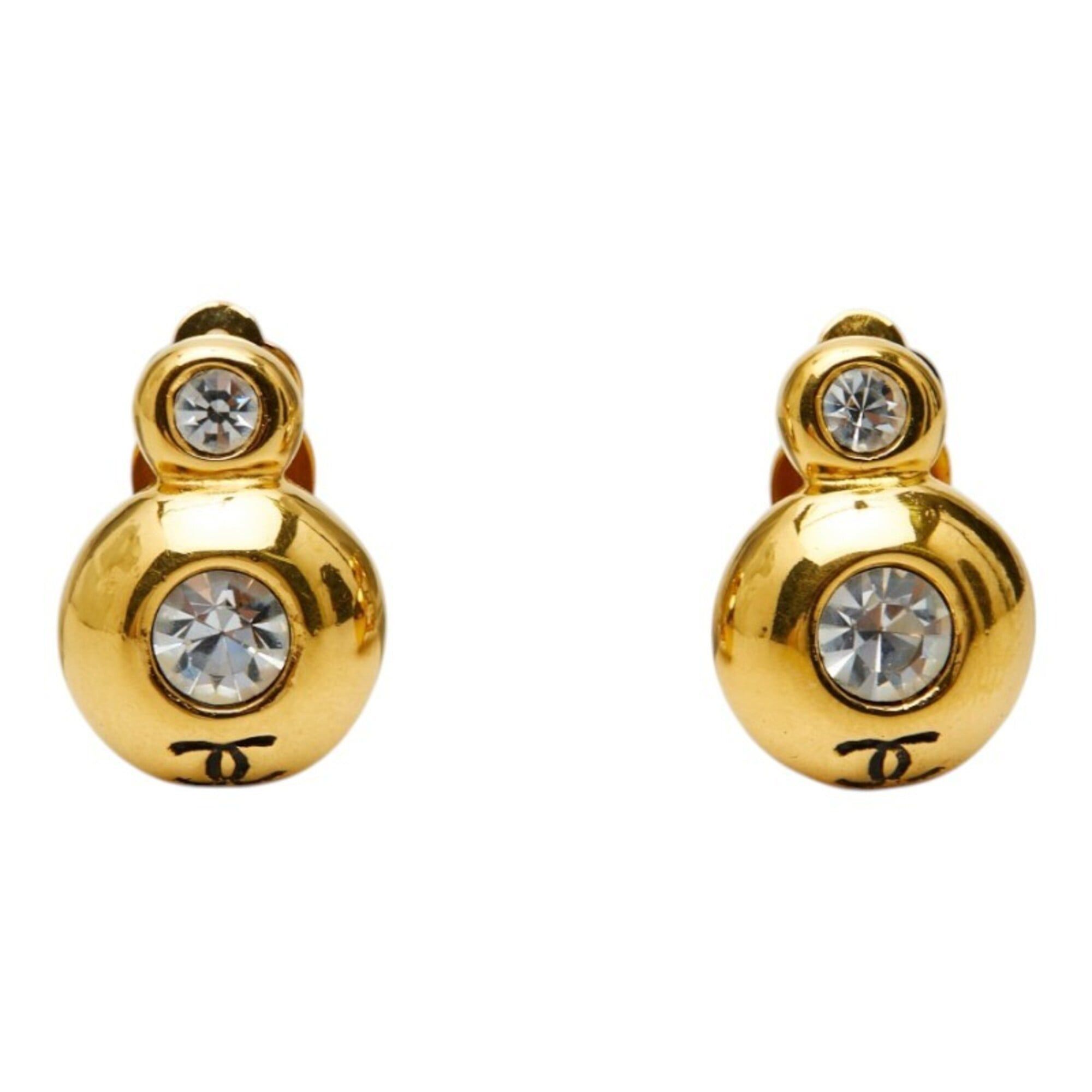 Chanel Chanel Coco Mark Bijou Earrings, Gold Plated, Women's CHANEL Size ONE SIZE - 2 Thumbnail
