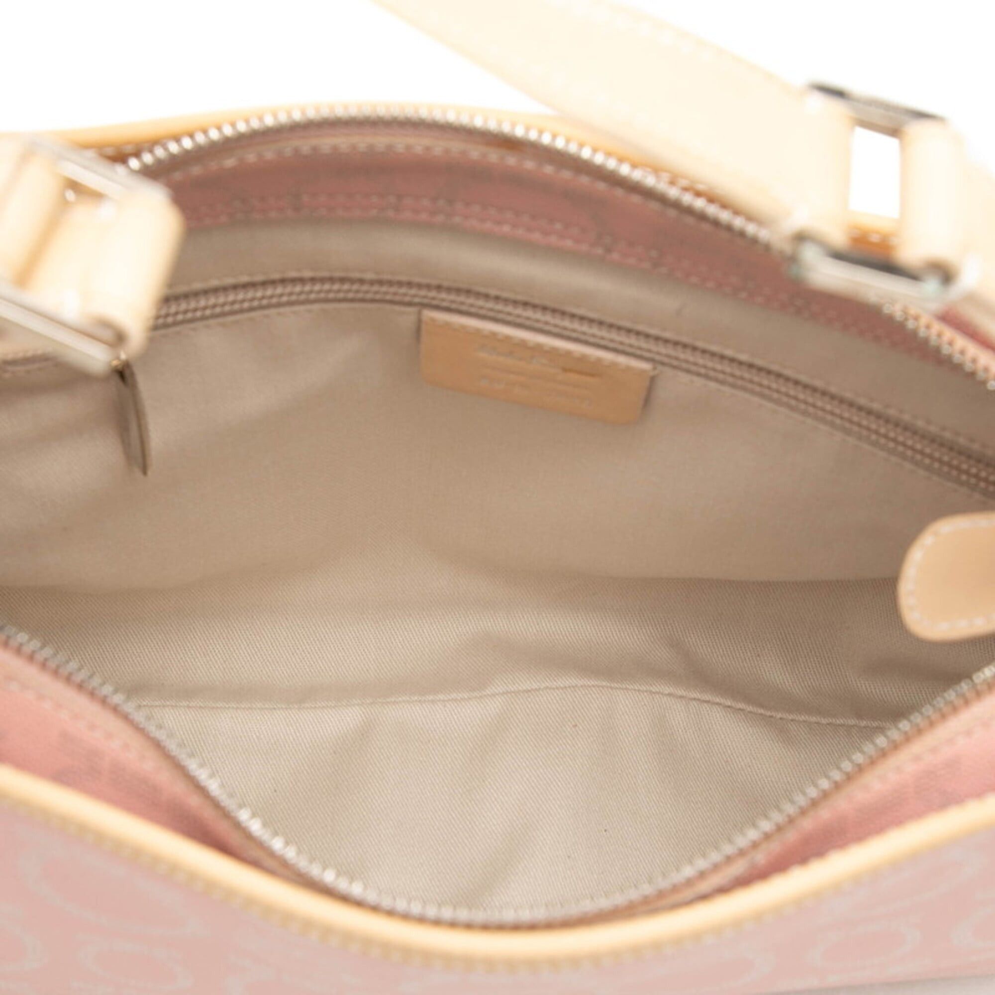 Salvatore Ferragamo Salvatore Ferragamo Gancini One-Shoulder Bag AU-21 7473 Pink Silver Beige Leather Women's Size ONE SIZE - 6 Thumbnail