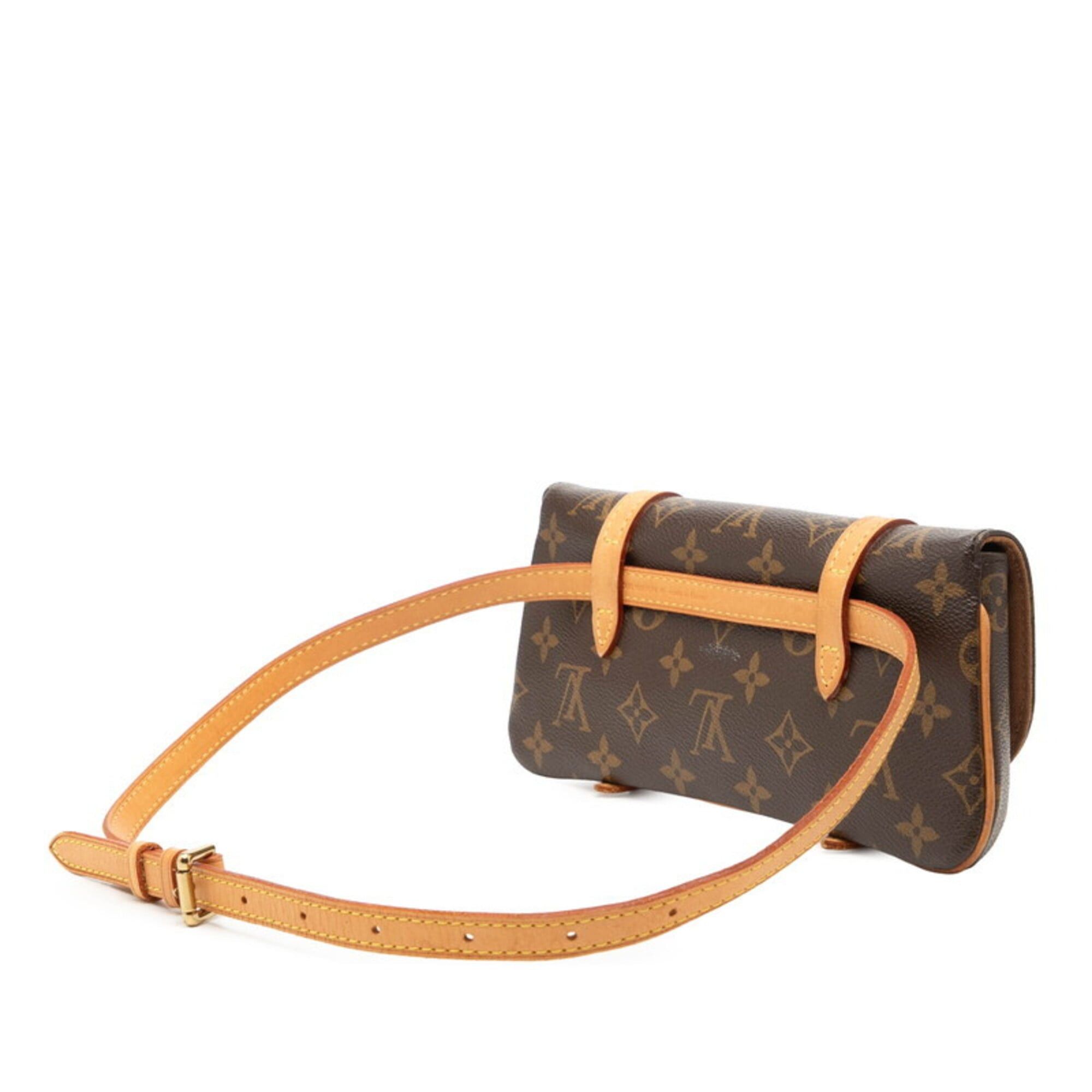 Louis Vuitton Louis Vuitton Monogram Pochette Marelle Body Bag Waist M51159 Brown Leather Women's LOUIS VUITTON Size ONE SIZE - 2 Thumbnail