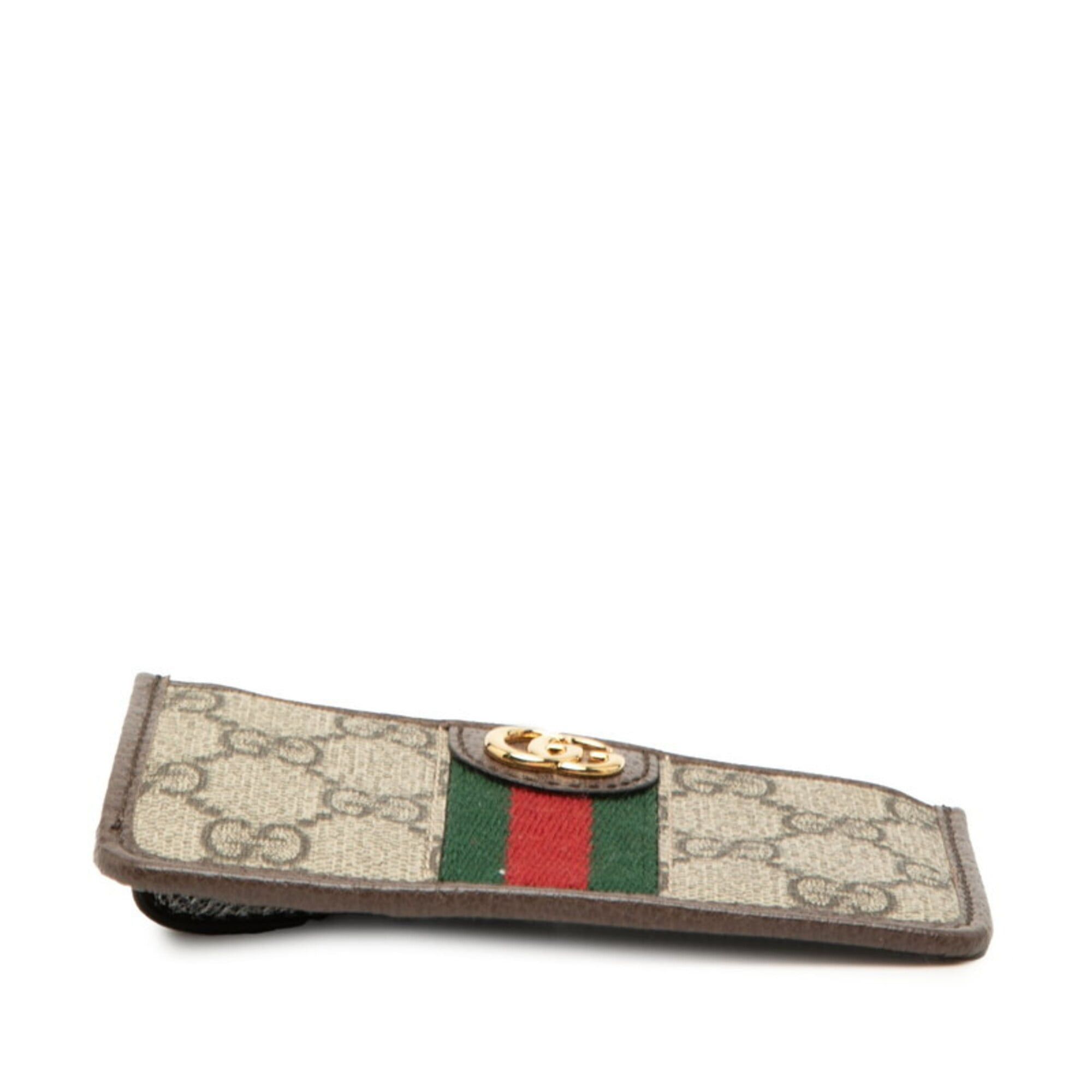 Gucci Gucci Ophidia GG Supreme Business Card Holder/Card Case/Wallet/Coin Purse/Fragment Case 671723 Beige Multicolor Leather Women's GUCCI Size ONE SIZE - 3 Thumbnail