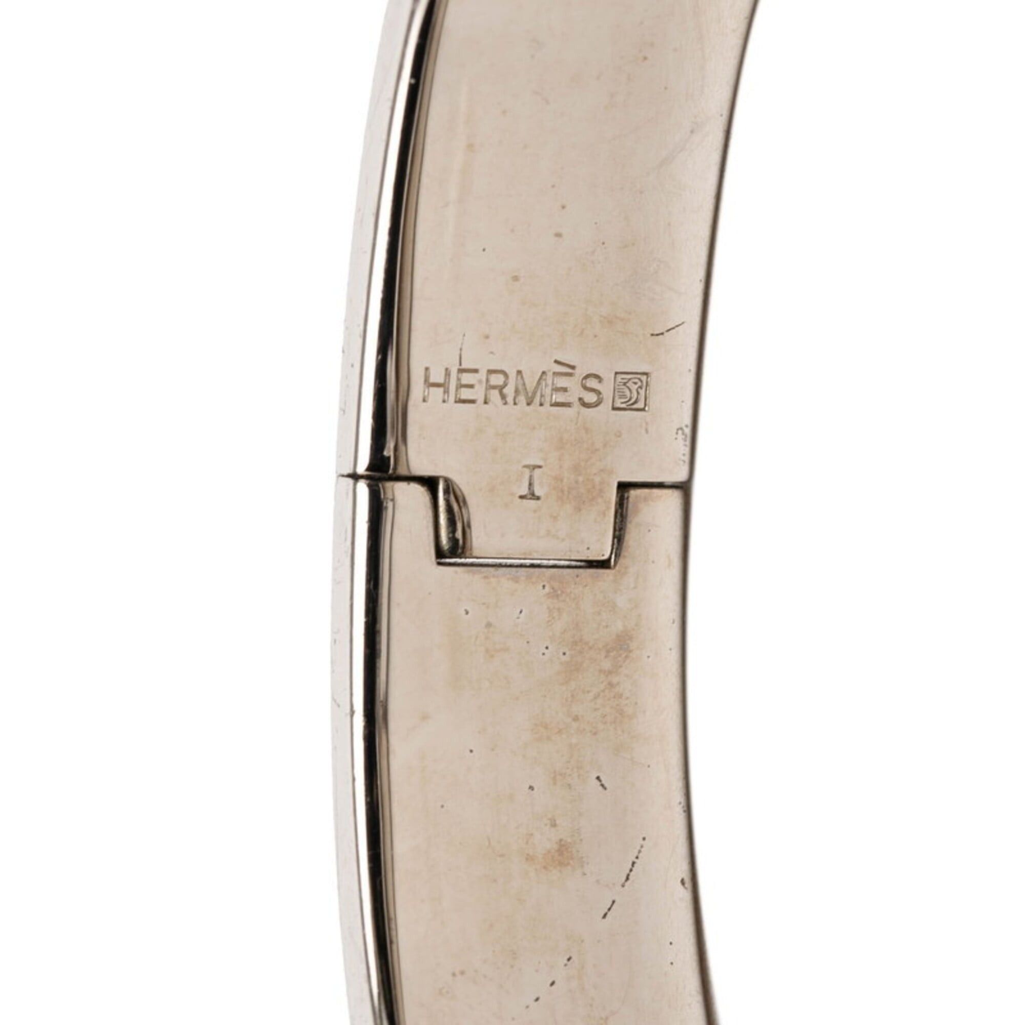 Hermes Hermes Click H PM Bracelet, Silver and Pink Metal Enamel, Women's. Size ONE SIZE - 4 Thumbnail