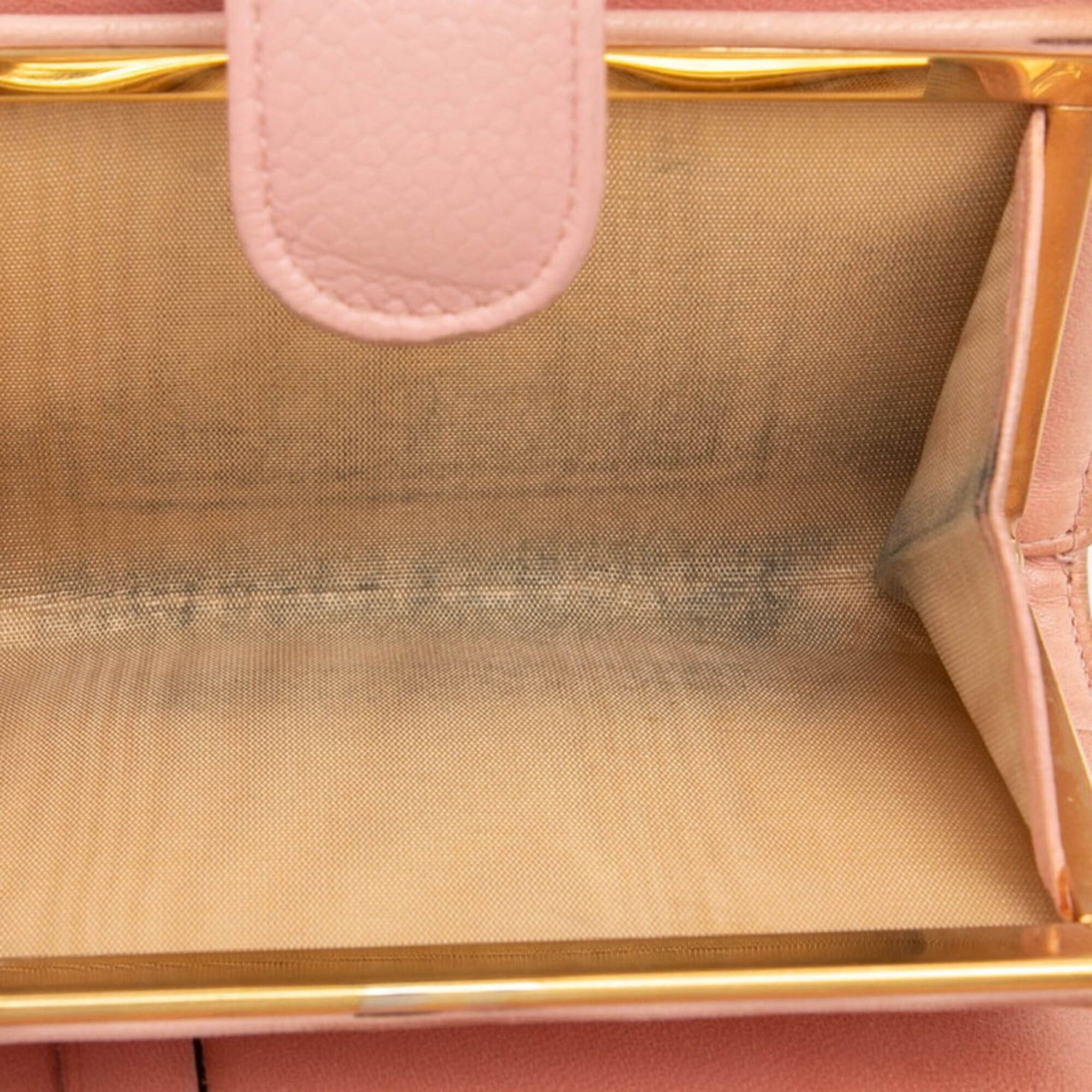 Chanel Chanel Coco Mark Bi-fold Wallet, Pink Caviar Leather, Women's CHANEL Size ONE SIZE - 5 Thumbnail