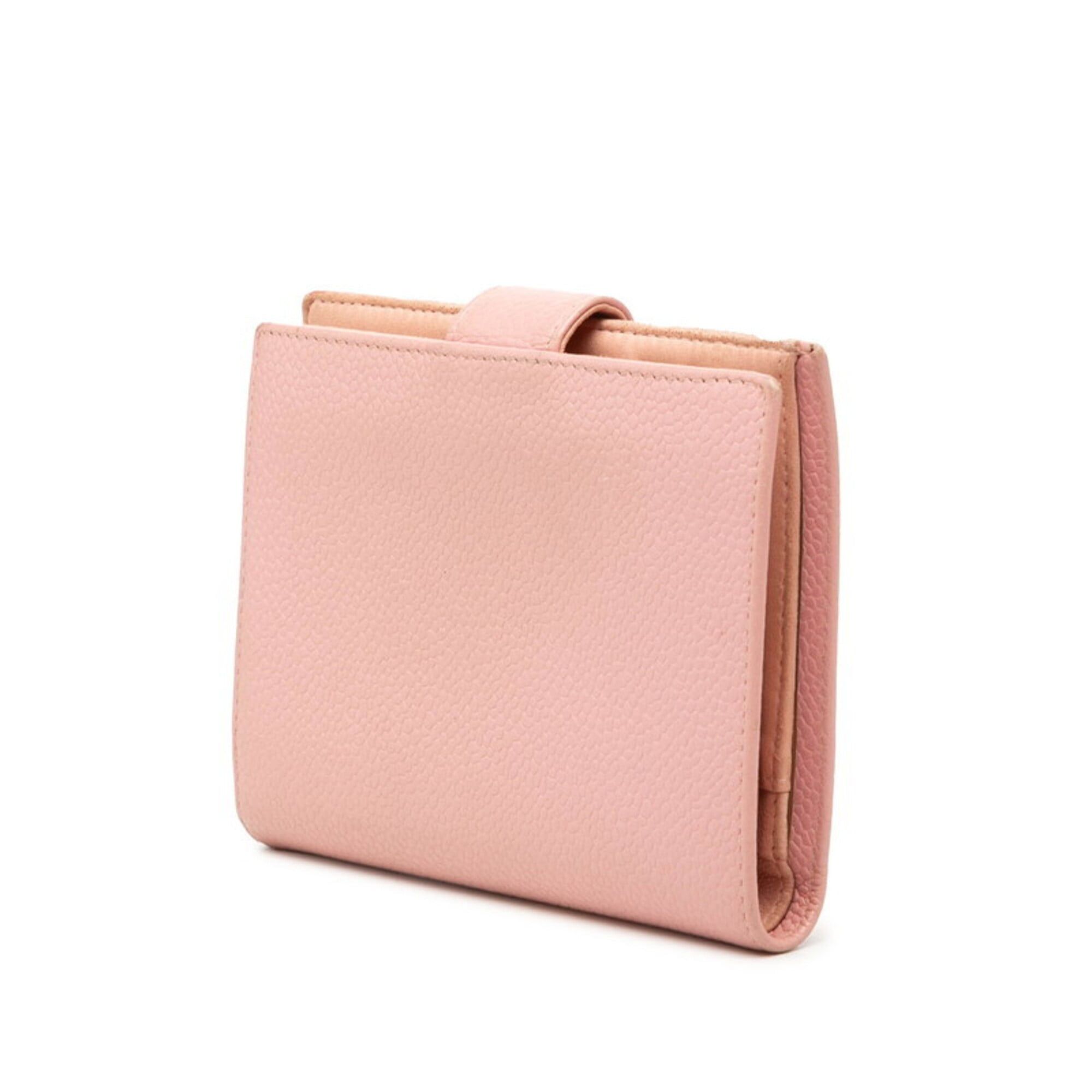 Chanel Chanel Coco Mark Bi-fold Wallet, Pink Caviar Leather, Women's CHANEL Size ONE SIZE - 2 Thumbnail