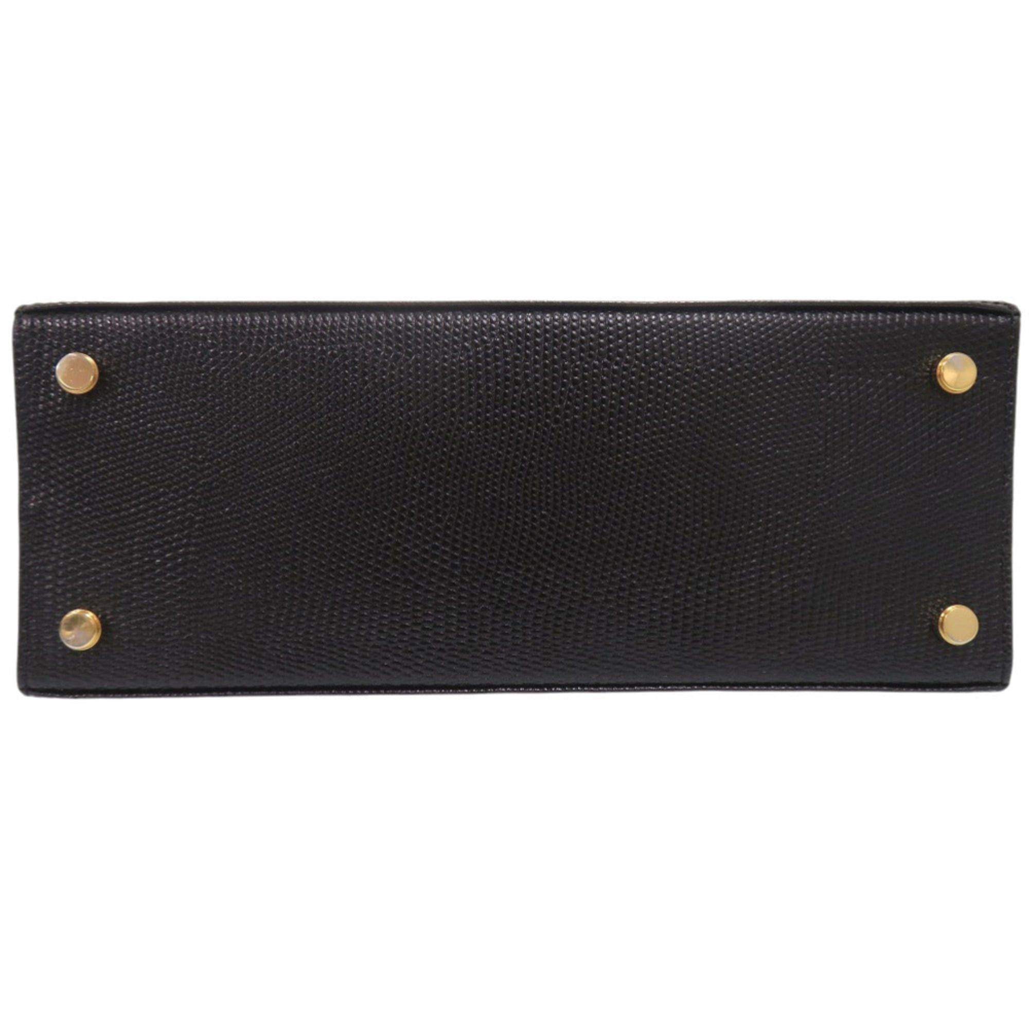 Salvatore Ferragamo Excellent condition Salvatore Ferragamo Vara Ribbon AF-21418 embossed leather black 2-way handbag 0639Salvatore Size ONE SIZE - 4 Thumbnail