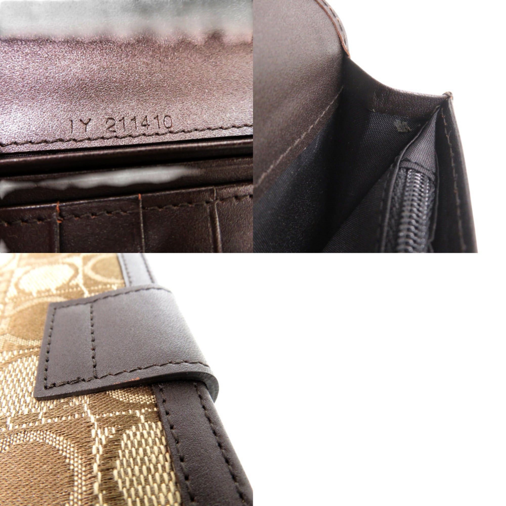 Salvatore Ferragamo Excellent condition Salvatore Ferragamo Gancini IY211410 Jacquard Brown Long Wallet 0495Salvatore Size ONE SIZE - 8 Thumbnail