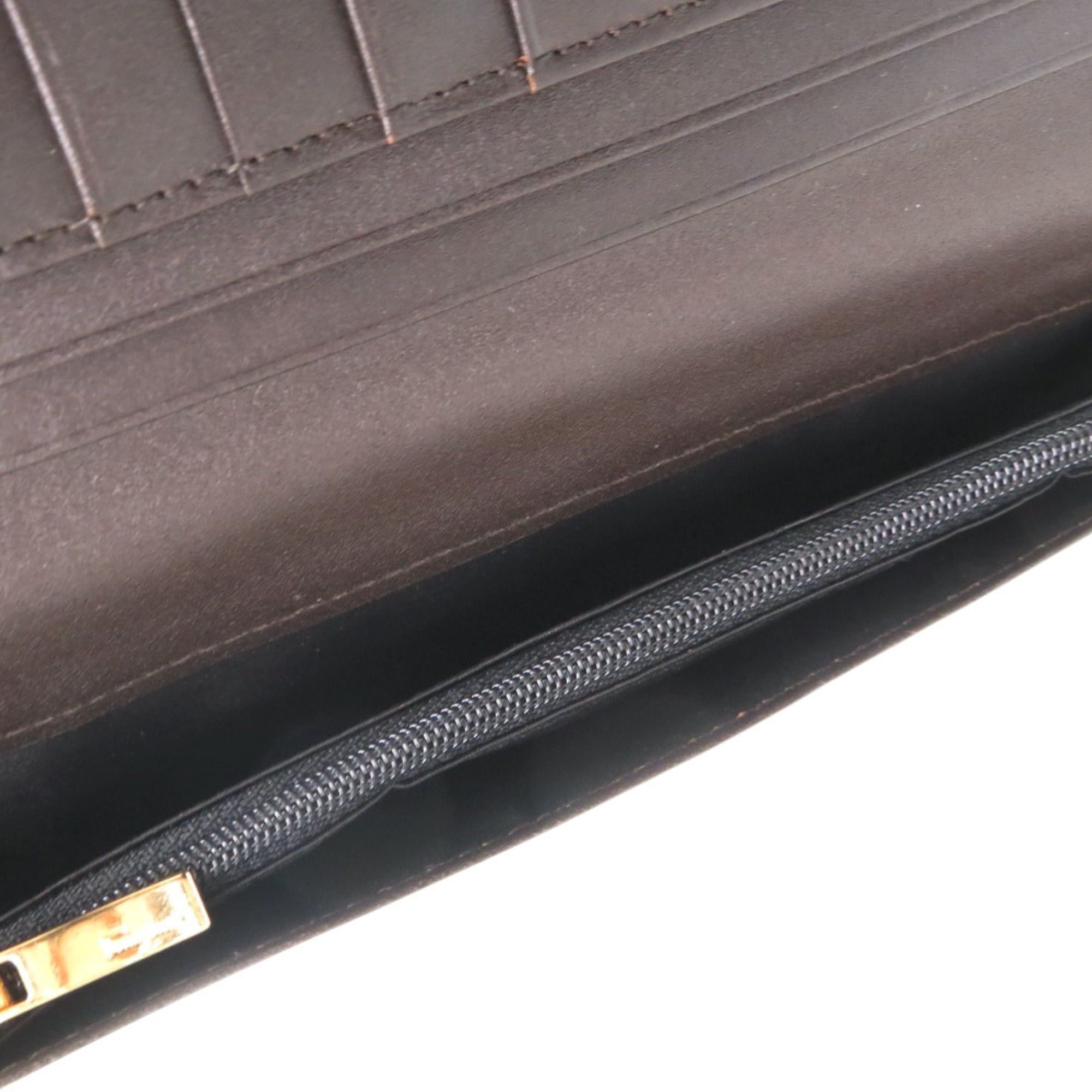 Salvatore Ferragamo Excellent condition Salvatore Ferragamo Gancini IY211410 Jacquard Brown Long Wallet 0495Salvatore Size ONE SIZE - 6 Thumbnail