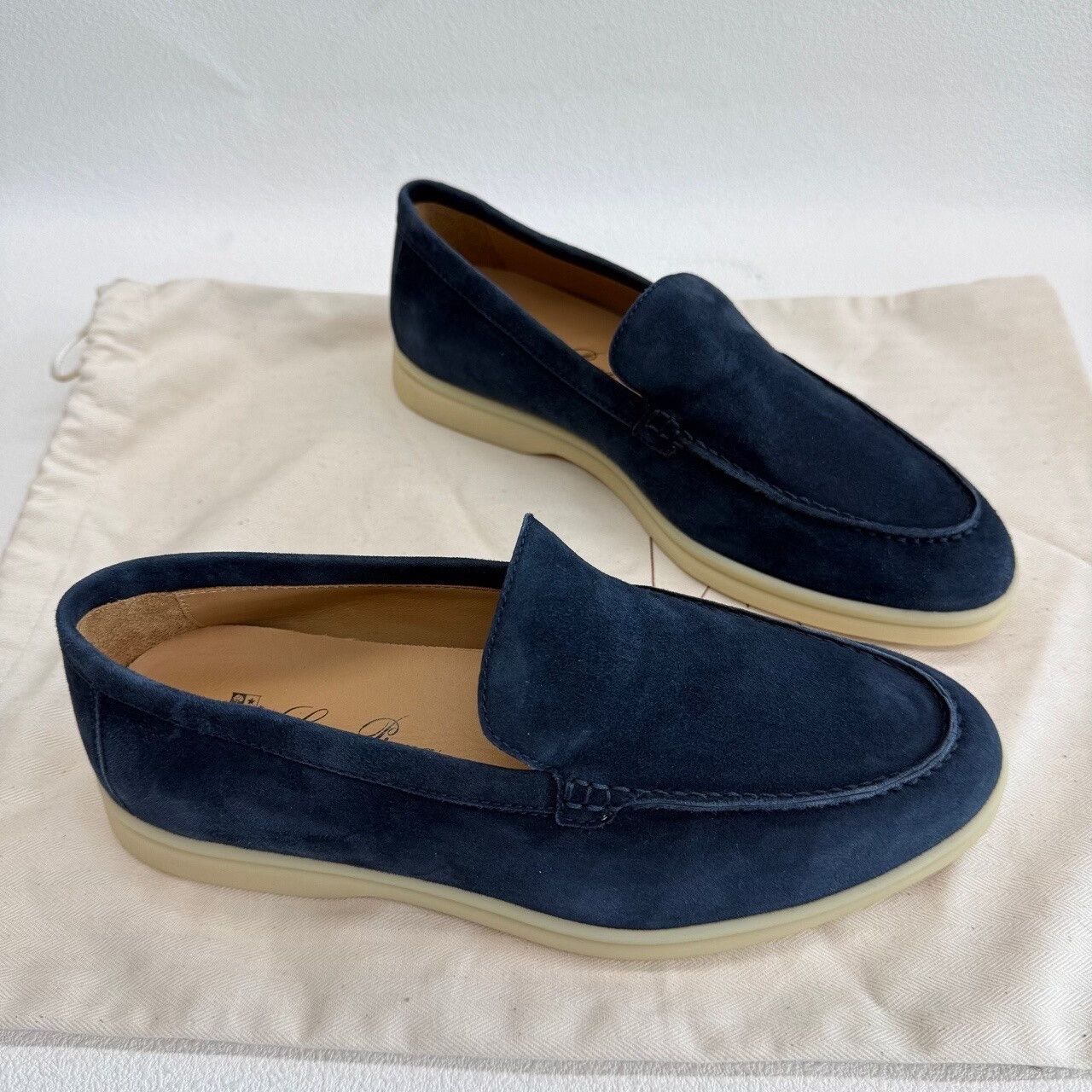 Loro Piana Loro Piana Summer Walk Suede Slip Ons Size 35.5 Size US 5.5 / IT 35.5 - 5 Thumbnail