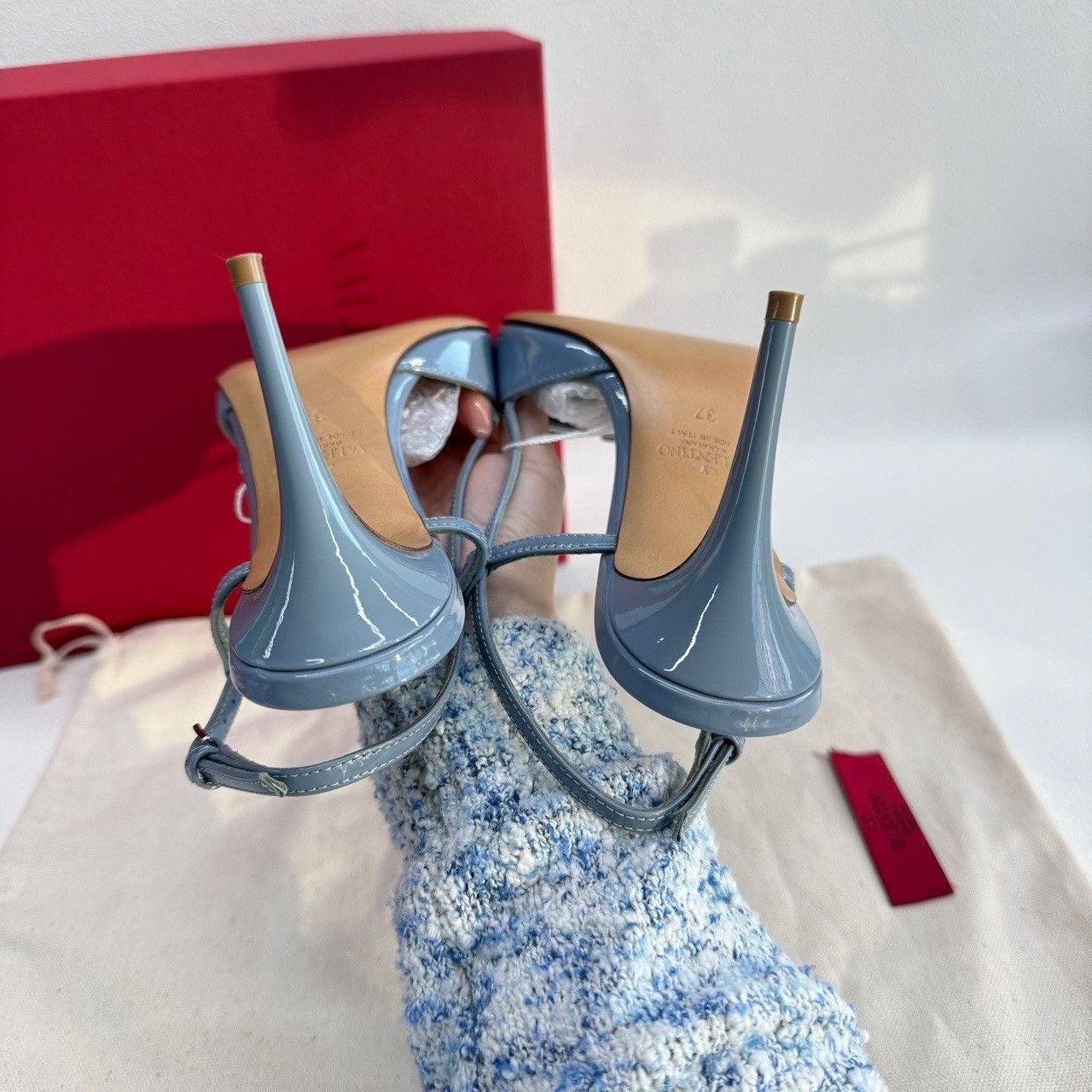 Valentino Valentino VLogo Signature Patent Slingback Heels Size 37 Size US 7 / IT 37 - 8 Thumbnail