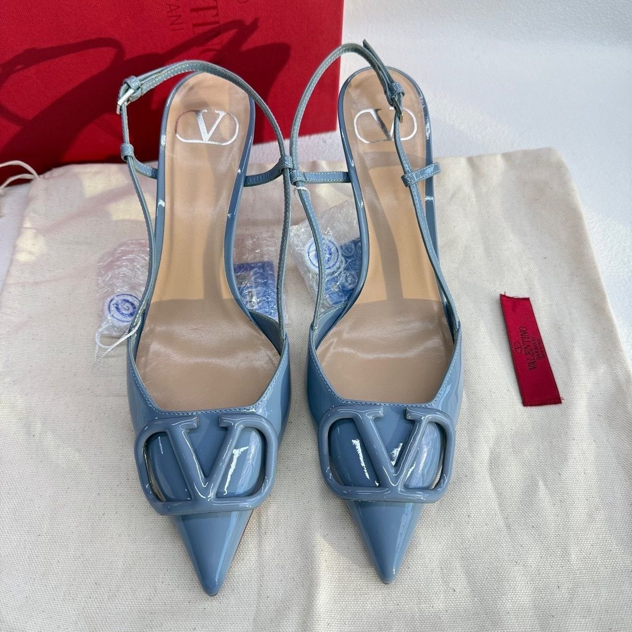 Valentino Valentino VLogo Signature Patent Slingback Heels Size 37 Size US 7 / IT 37 - 4 Thumbnail