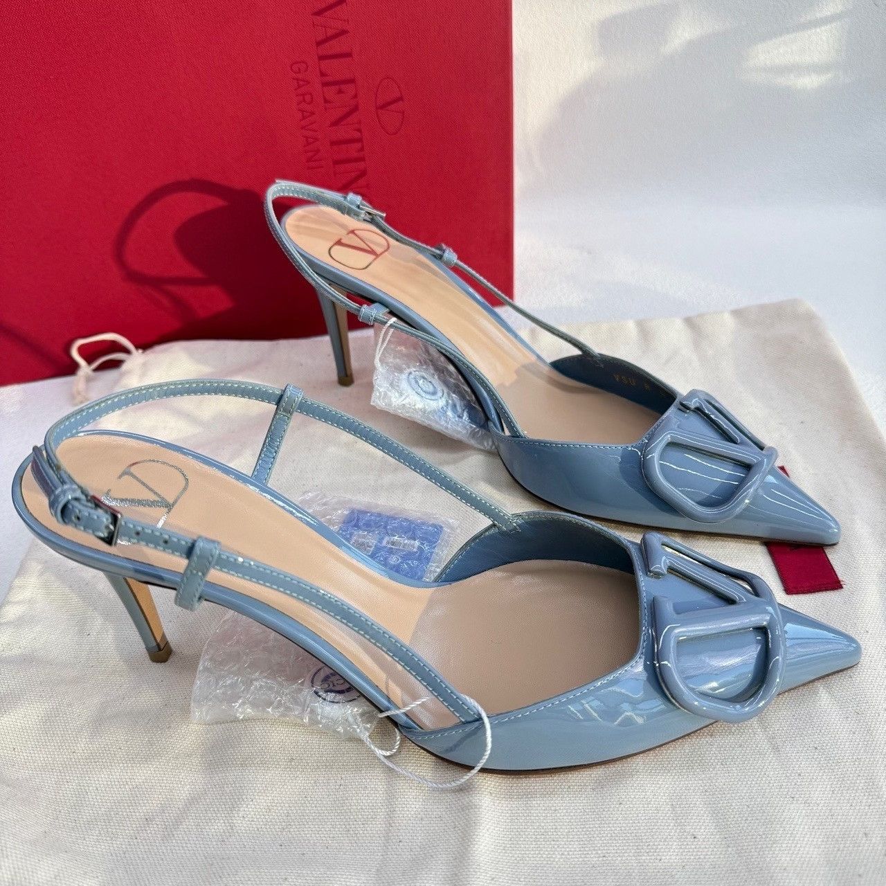 Valentino Valentino VLogo Signature Patent Slingback Heels Size 37 Size US 7 / IT 37 - 5 Thumbnail