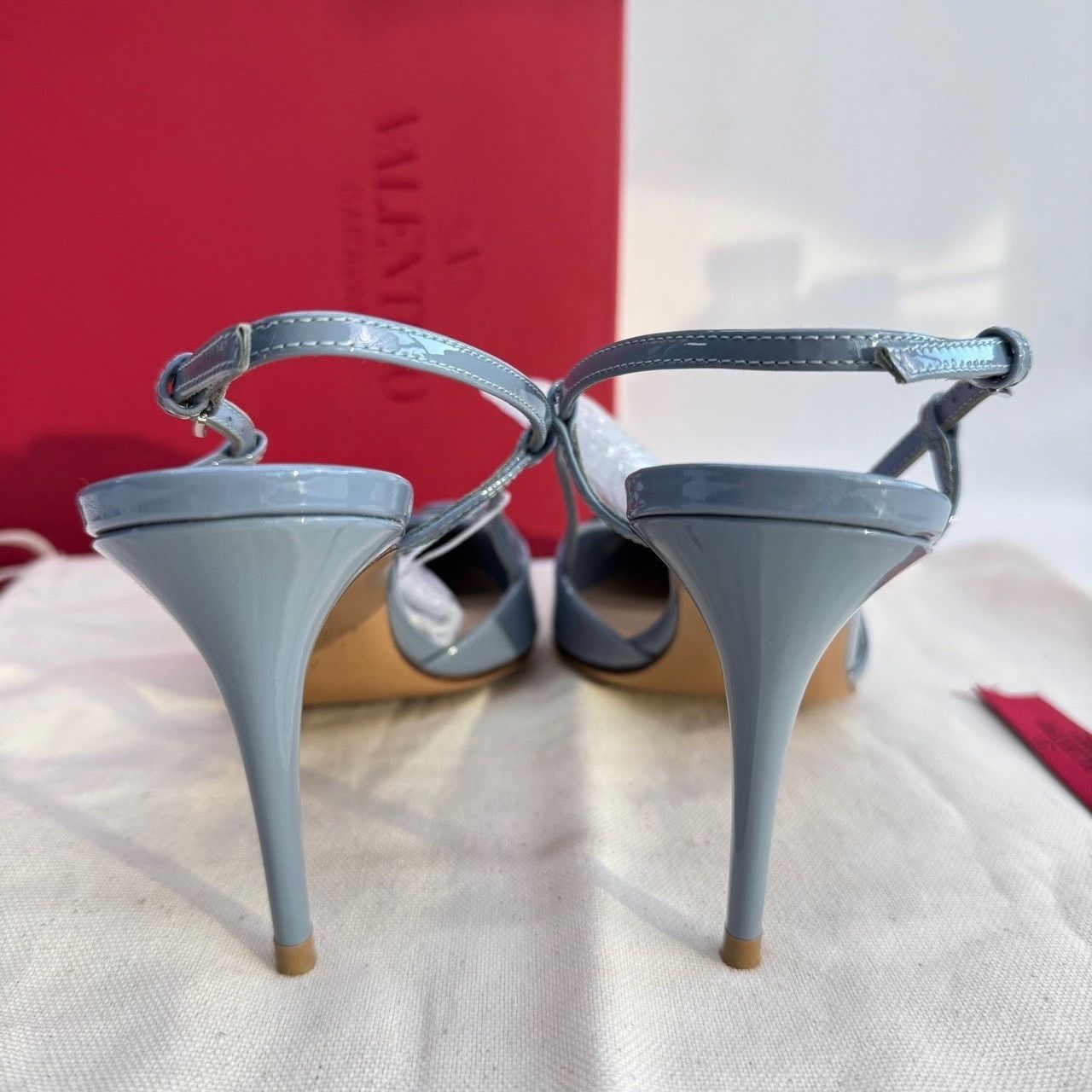Valentino Valentino VLogo Signature Patent Slingback Heels Size 37 Size US 7 / IT 37 - 7 Thumbnail