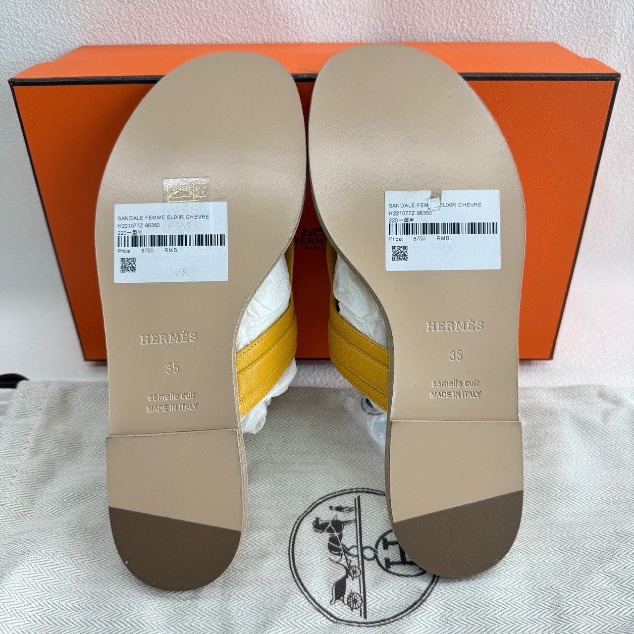 Hermes Hermes Elixir Leather Sandals Size 35 Size US 5 / IT 35 - 9 Thumbnail