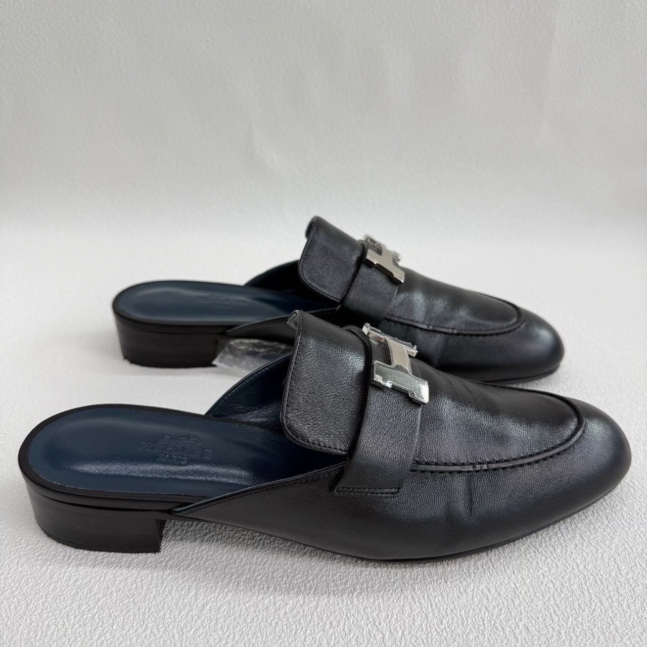 Hermes Hermes Trocadero Black Leather Mules Size 38.5 Size US 8.5 / IT 38.5 - 5 Thumbnail