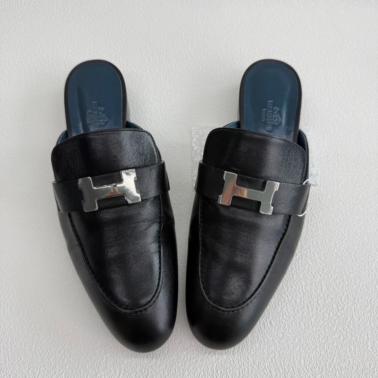 Hermes Hermes Trocadero Black Leather Mules Size 38.5 Size US 8.5 / IT 38.5 - 10 Thumbnail