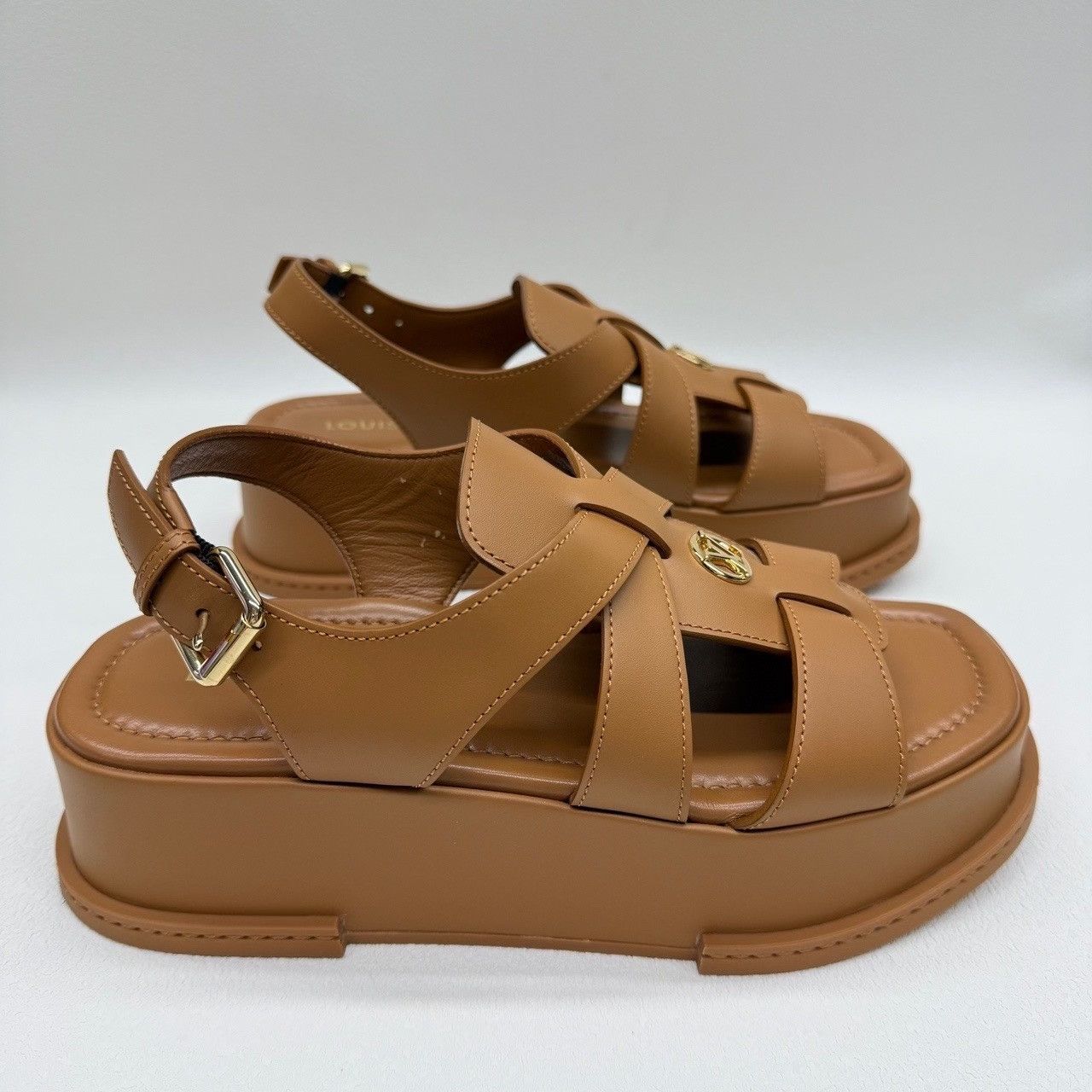 Louis Vuitton Louis Vuitton Brown Platform Sandals Size 38 Size US 8 / IT 38 - 5 Thumbnail