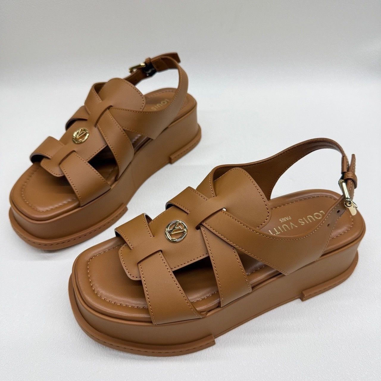 Louis Vuitton Louis Vuitton Brown Platform Sandals Size 38 Size US 8 / IT 38 - 2 Thumbnail