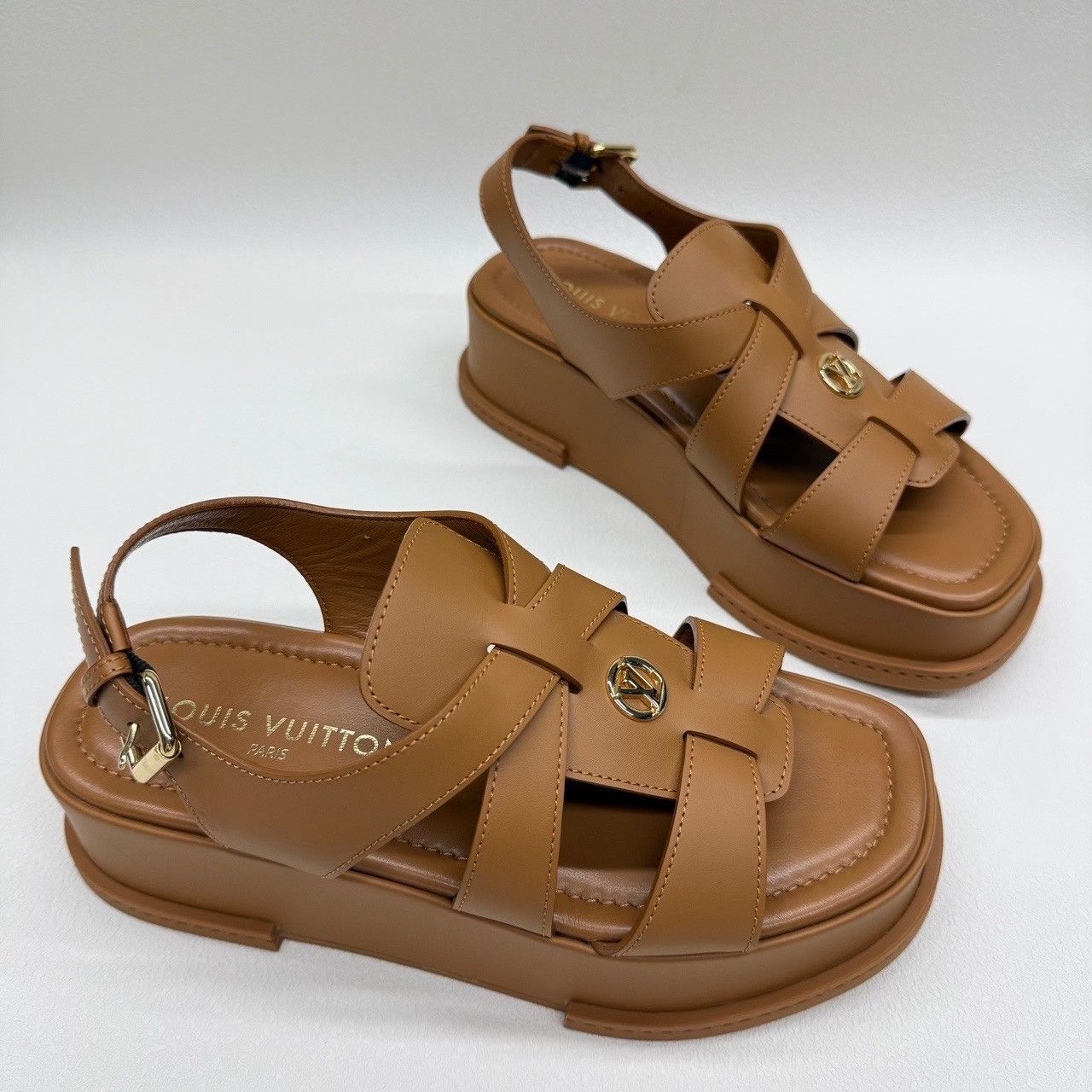Louis Vuitton Louis Vuitton Brown Platform Sandals Size 38 Size US 8 / IT 38 - 4 Thumbnail