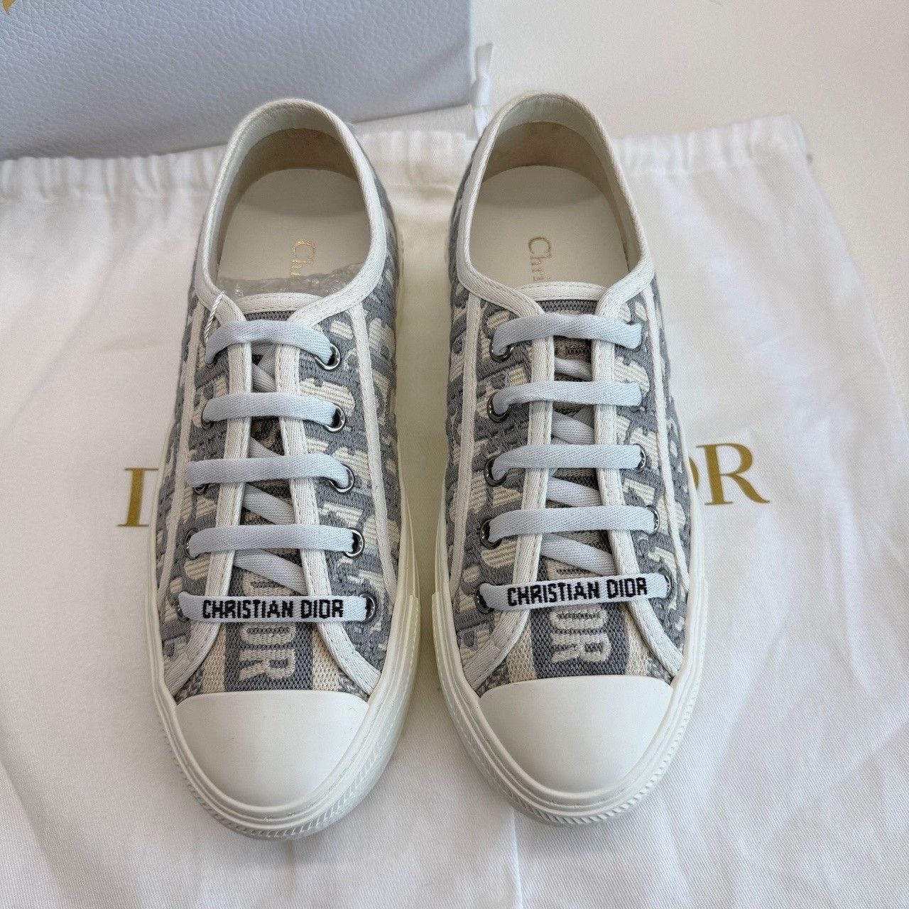 Dior Dior Oblique Walk'n'Dior Low-Top Sneakers Size 35 Size US 5 / IT 35 - 3 Thumbnail