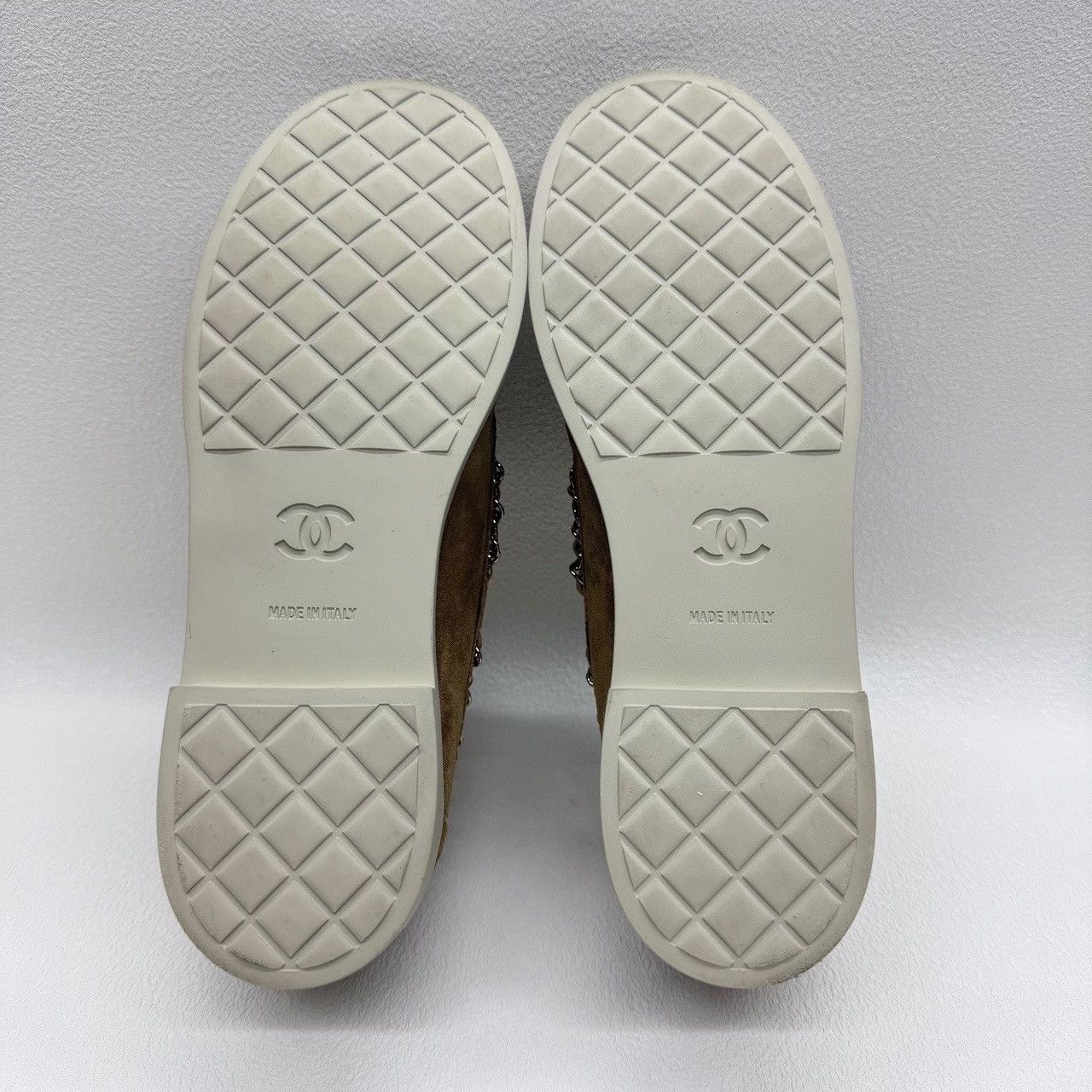 Chanel Chanel Suede Chain Lace-Up Flats Size 38 Size US 8 / IT 38 - 8 Thumbnail