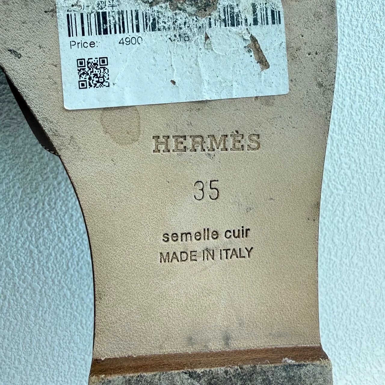 Hermes Hermes Oran Leather Sandals Size 35 Size US 5 / IT 35 - 9 Thumbnail