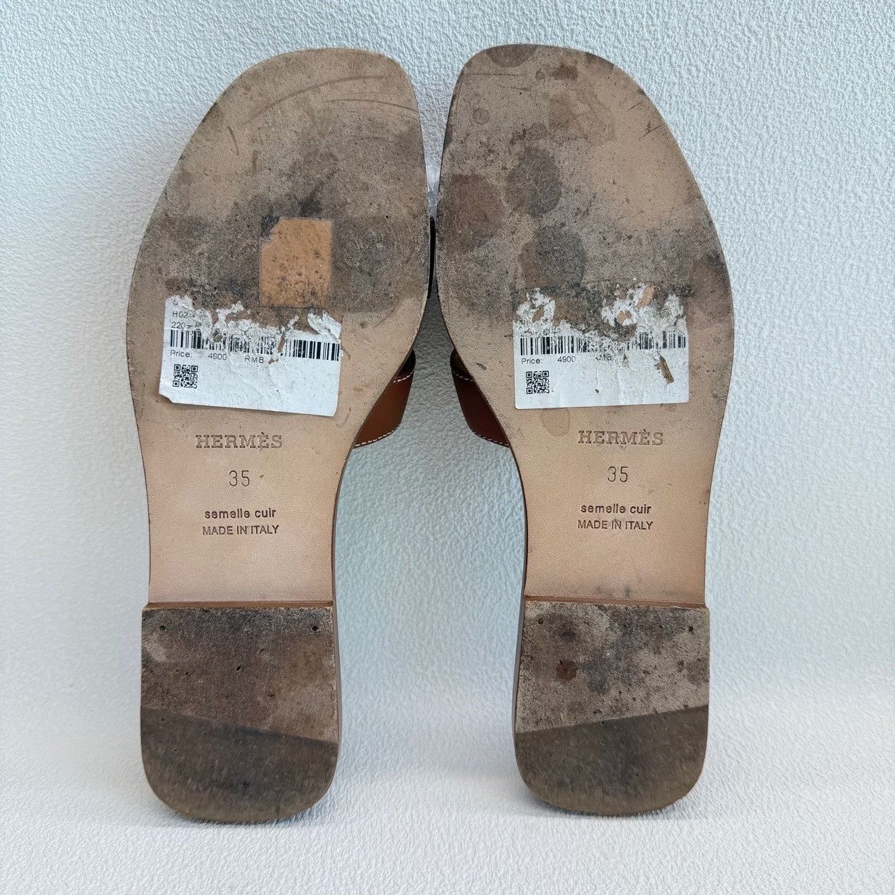 Hermes Hermes Oran Leather Sandals Size 35 Size US 5 / IT 35 - 8 Thumbnail