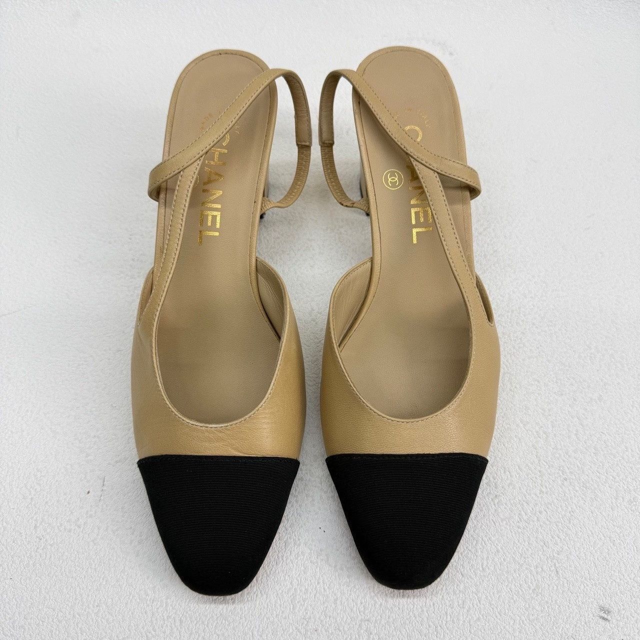 Chanel Chanel Slingback Block Heel Pumps Size 36.5 Size US 6.5 / IT 36.5 - 3 Thumbnail