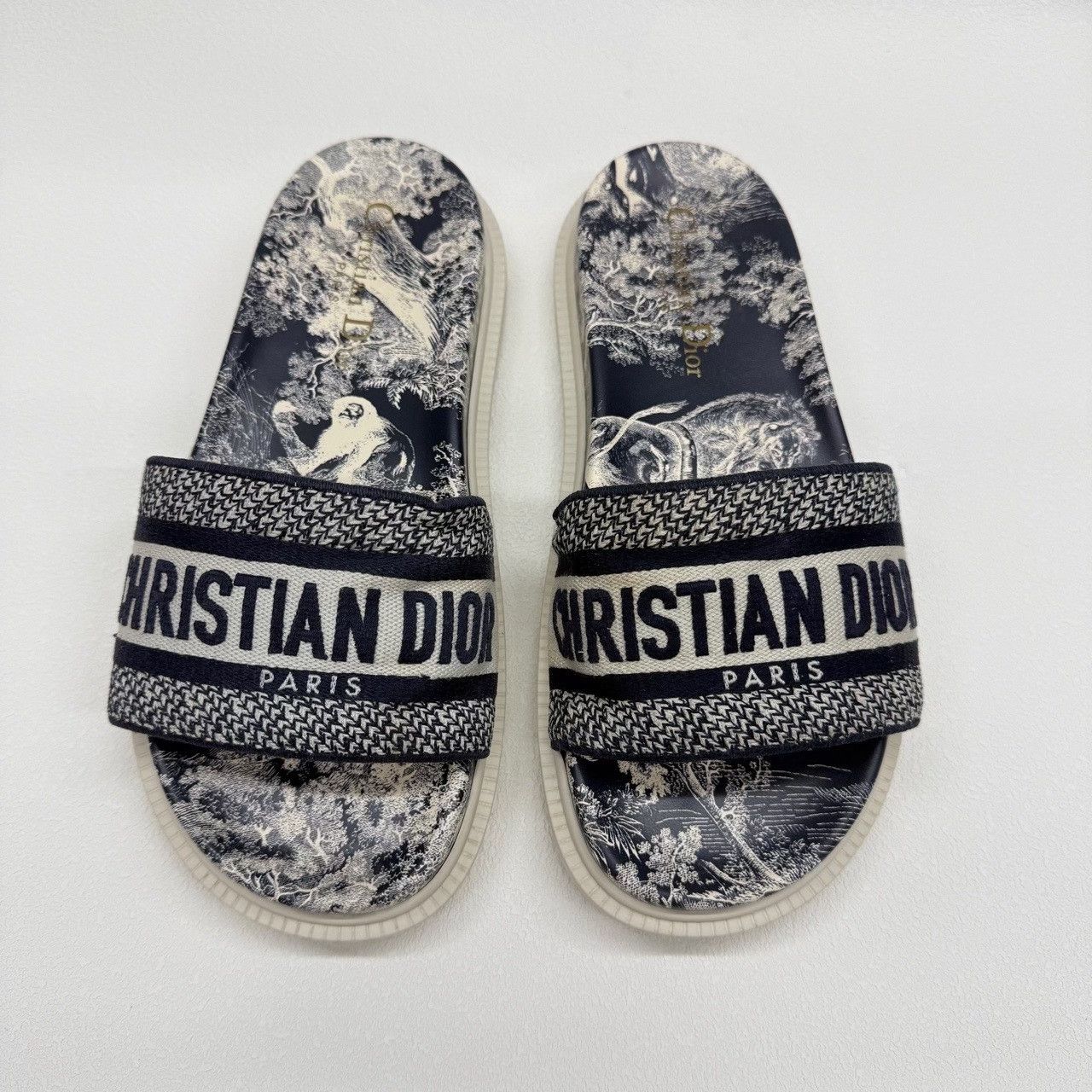 Dior Dior Toile de Jouy Dway Slides Size 36 Size US 5 / IT 35 - 3 Thumbnail