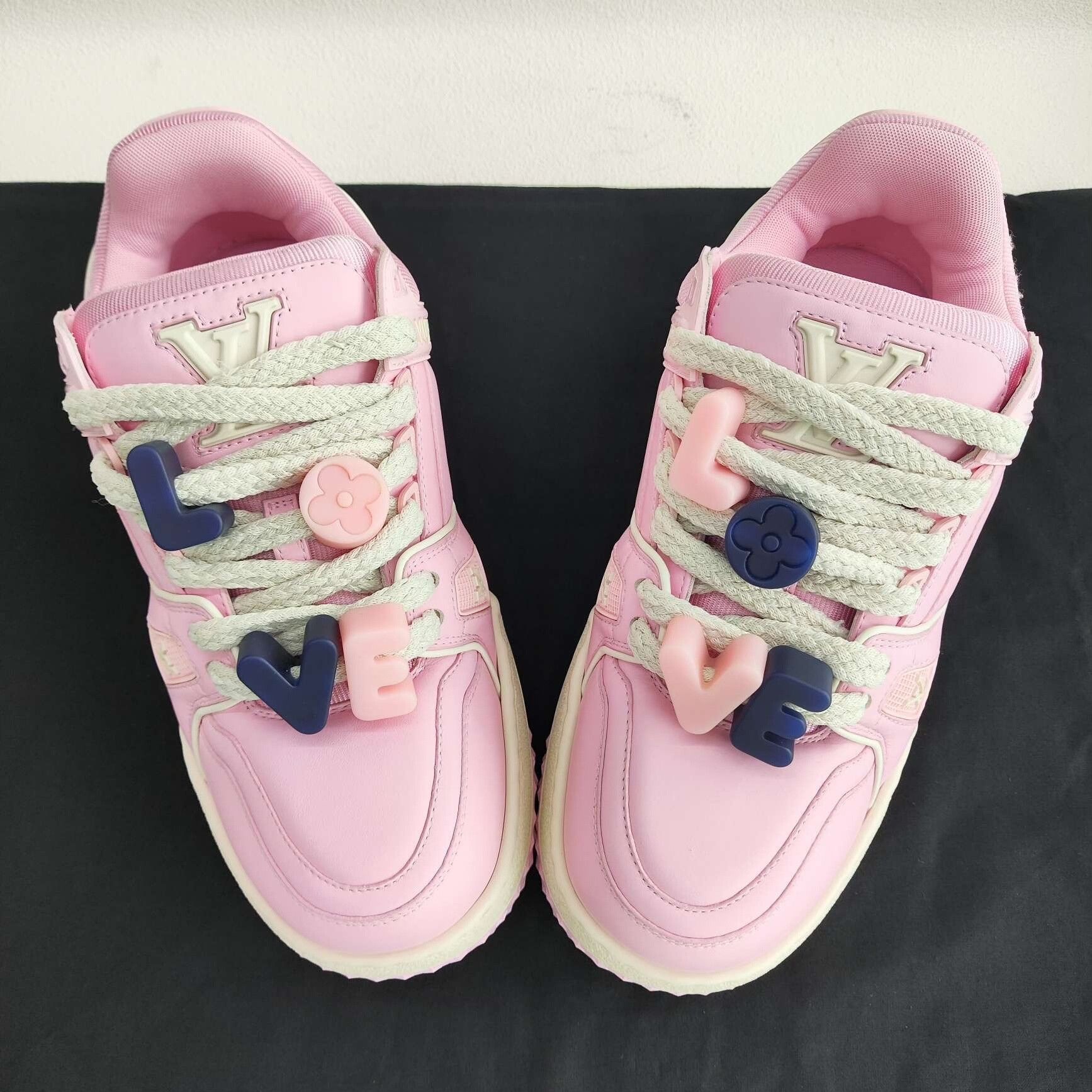 Louis Vuitton Louis Vuitton Pink Trainer Maxi Sneakers Size 39 Size US 9 / IT 39 - 10 Thumbnail