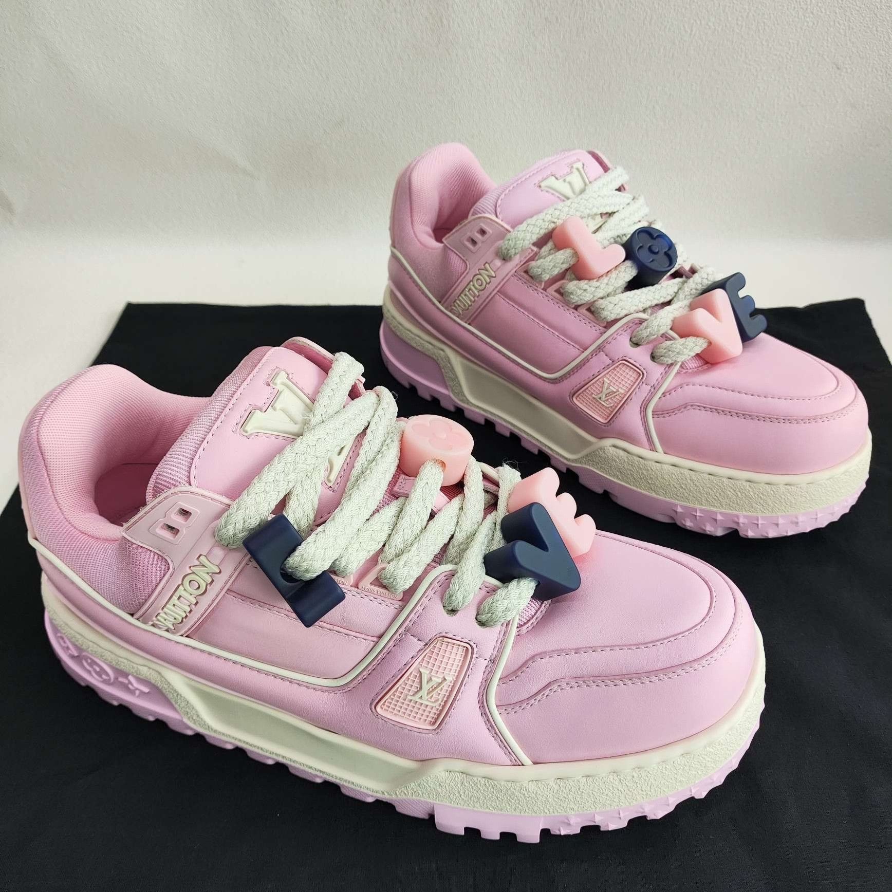 Louis Vuitton Louis Vuitton Pink Trainer Maxi Sneakers Size 39 Size US 9 / IT 39 - 4 Thumbnail