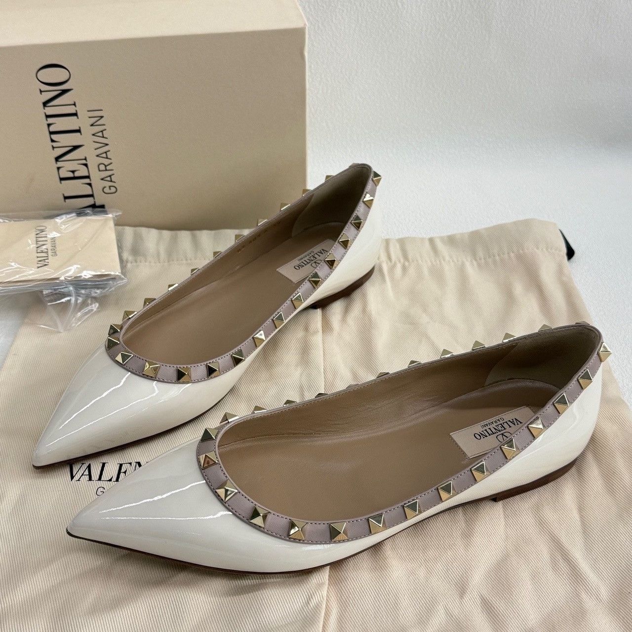 Valentino Valentino Rockstud Patent Leather Flats Size 39 Size US 9 / IT 39 - 3 Thumbnail