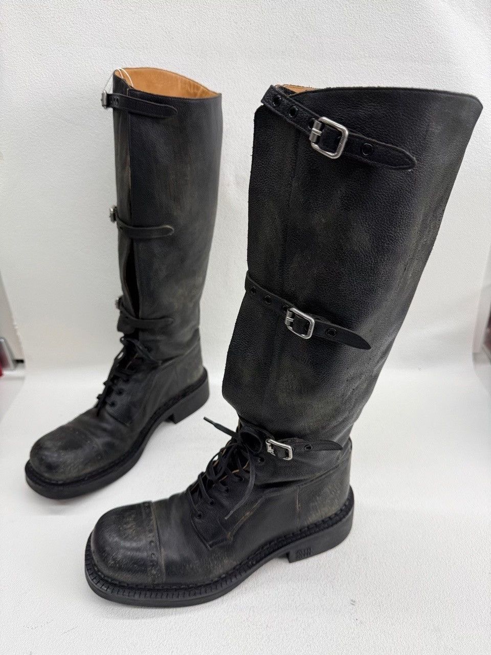 Miu Miu Miu Miu Leather Buckle Boots Size 39 Size US 9 / IT 39 - 2 Thumbnail