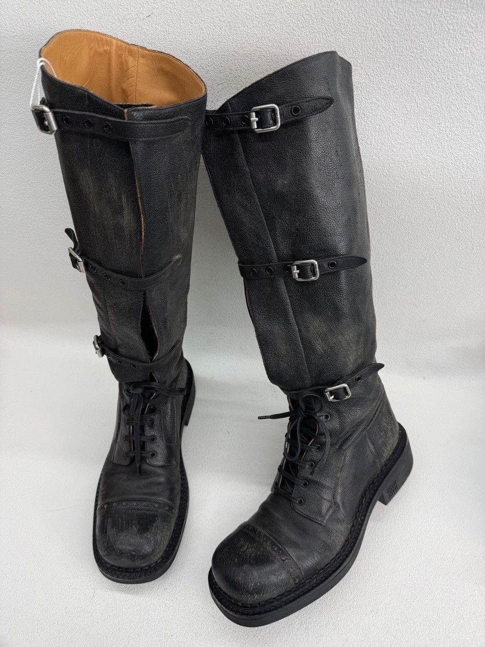 Miu Miu Miu Miu Leather Buckle Boots Size 39 Size US 9 / IT 39 - 8 Thumbnail