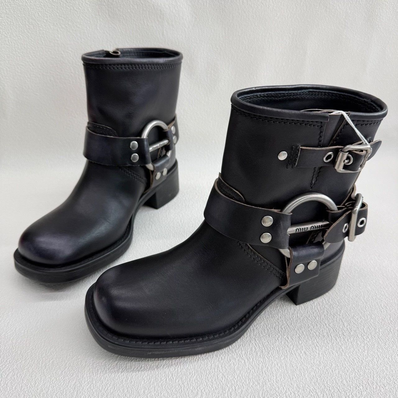 Miu Miu Miu Miu Black Buckle Ankle Boots Size 36 Size US 6 / IT 36 - 2 Thumbnail