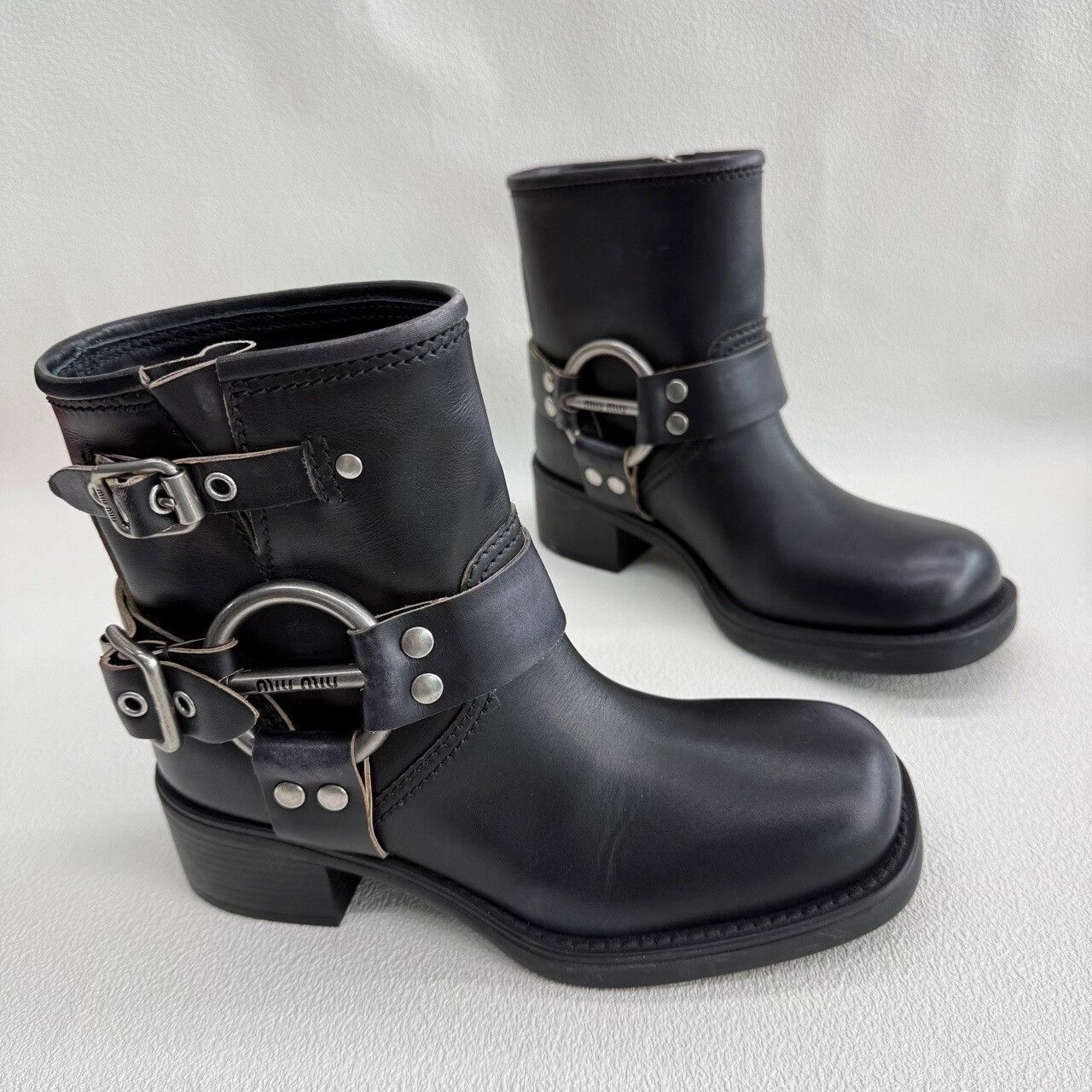 Miu Miu Miu Miu Black Buckle Ankle Boots Size 36 Size US 6 / IT 36 - 4 Thumbnail