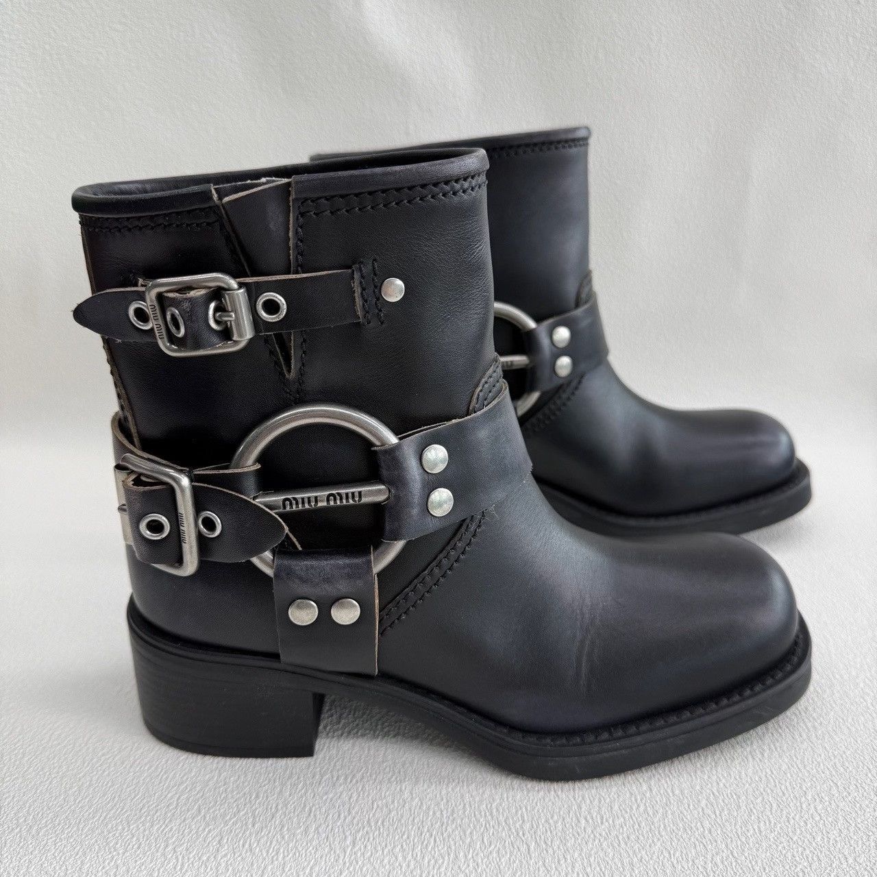 Miu Miu Miu Miu Black Buckle Ankle Boots Size 36 Size US 6 / IT 36 - 5 Thumbnail