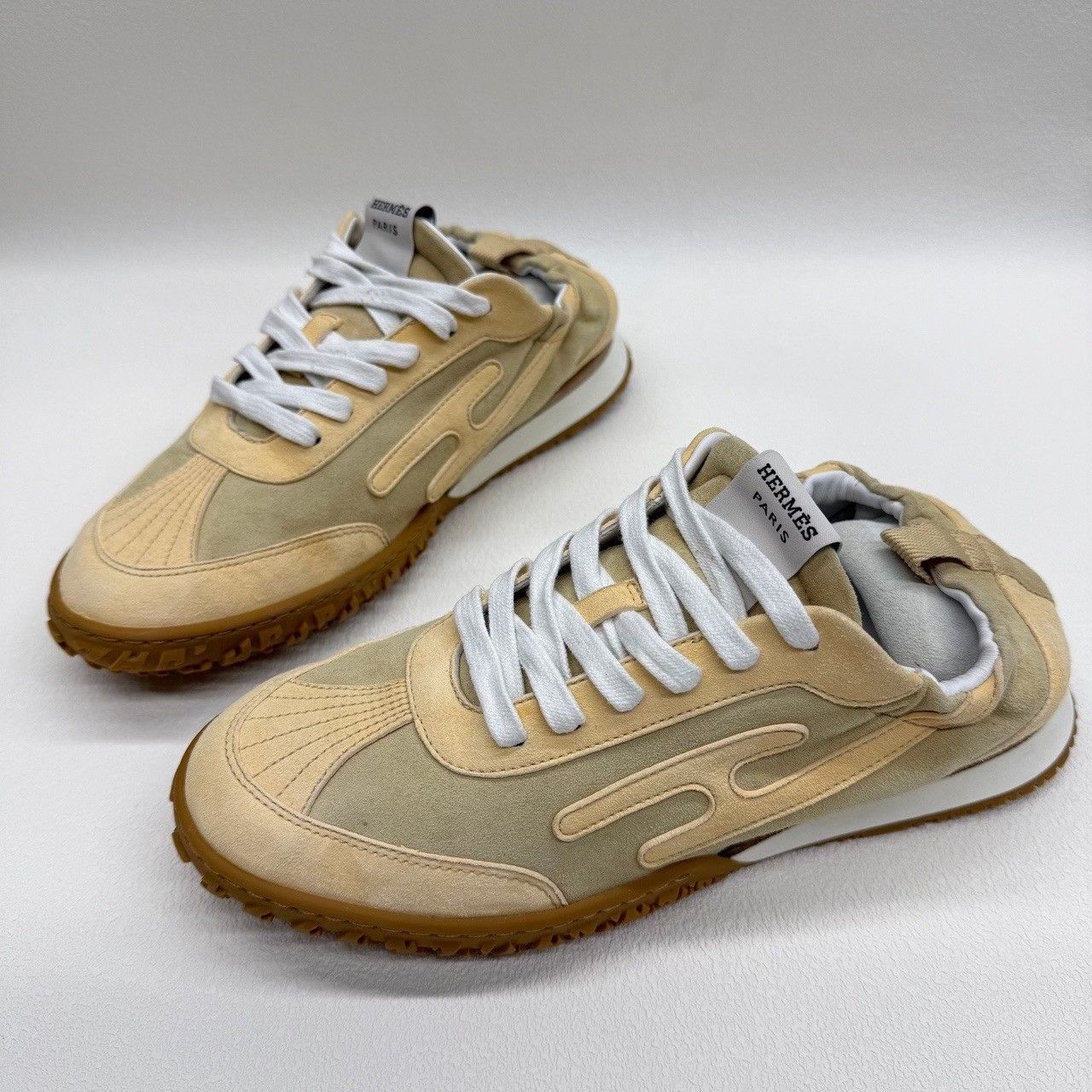 Hermes Hermes Jet Suede Low-Top Sneakers Size 37 Size US 7 / IT 37 - 2 Thumbnail