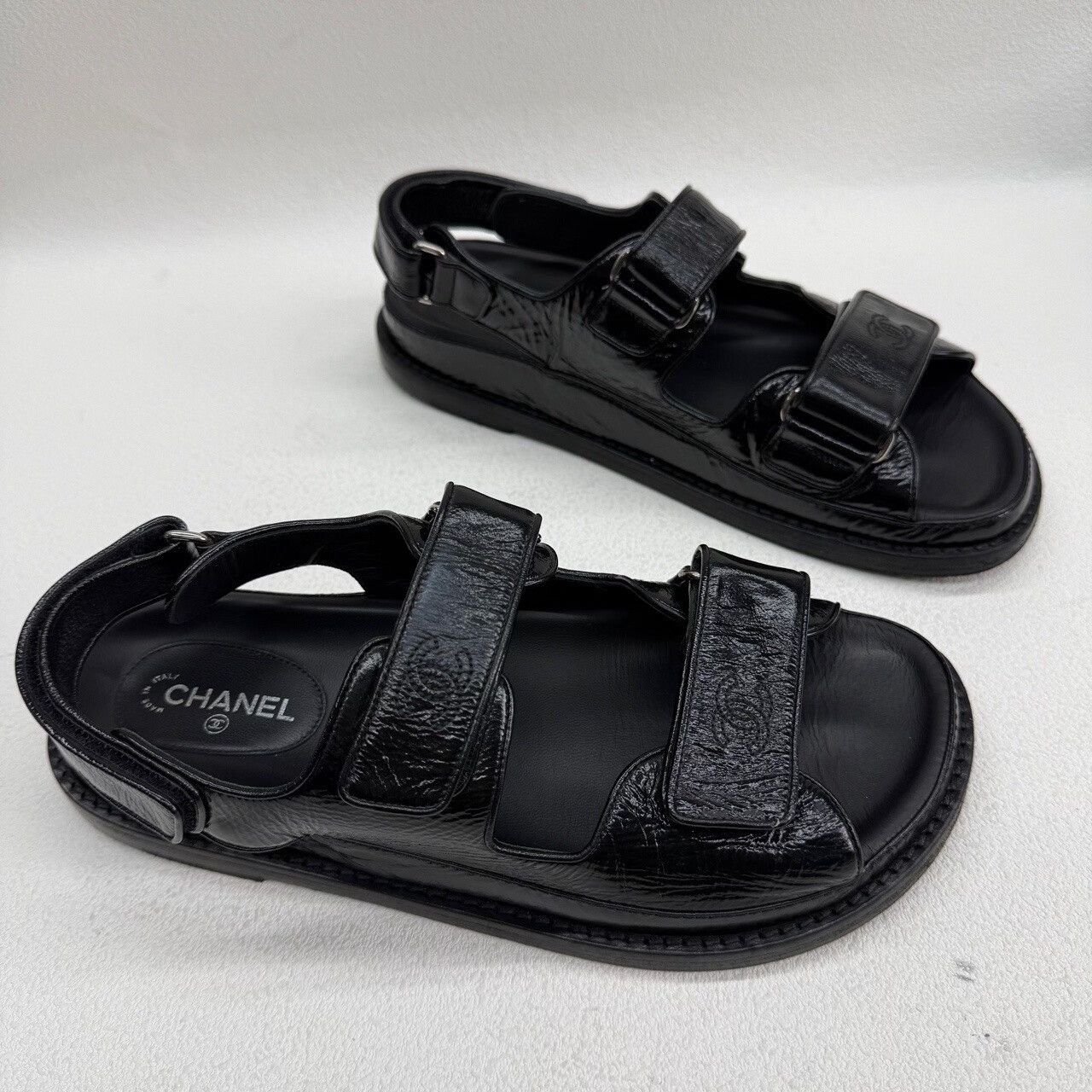 Chanel Chanel CC Leather Sandals Size 38 Size US 8 / IT 38 - 4 Thumbnail