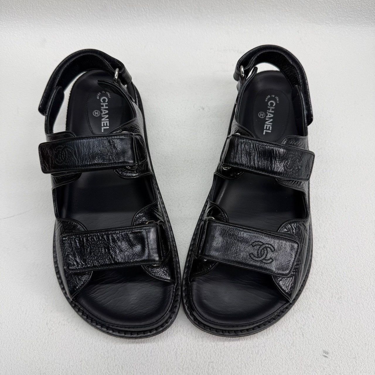 Chanel Chanel CC Leather Sandals Size 38 Size US 8 / IT 38 - 10 Thumbnail