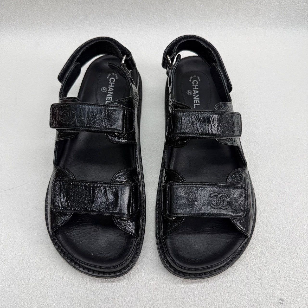 Chanel Chanel CC Leather Sandals Size 38 Size US 8 / IT 38 - 3 Thumbnail