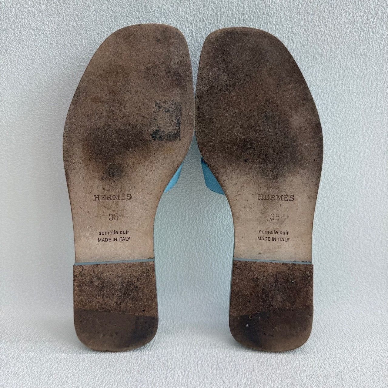 Hermes Hermes Blue Oran Sandals Size 35 Size US 5 / IT 35 - 8 Thumbnail