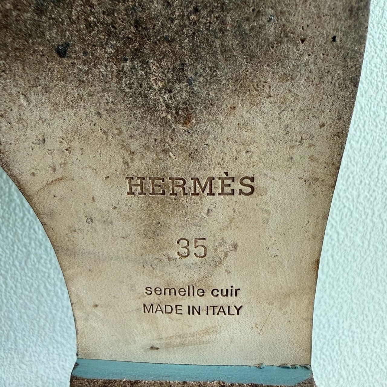 Hermes Hermes Blue Oran Sandals Size 35 Size US 5 / IT 35 - 9 Thumbnail