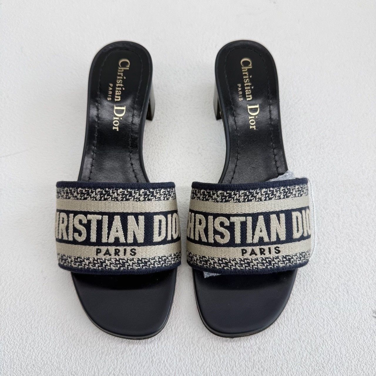 Dior Dior Dway Embroidered Heeled Mules Size 35.5 Size US 5.5 / IT 35.5 - 3 Thumbnail