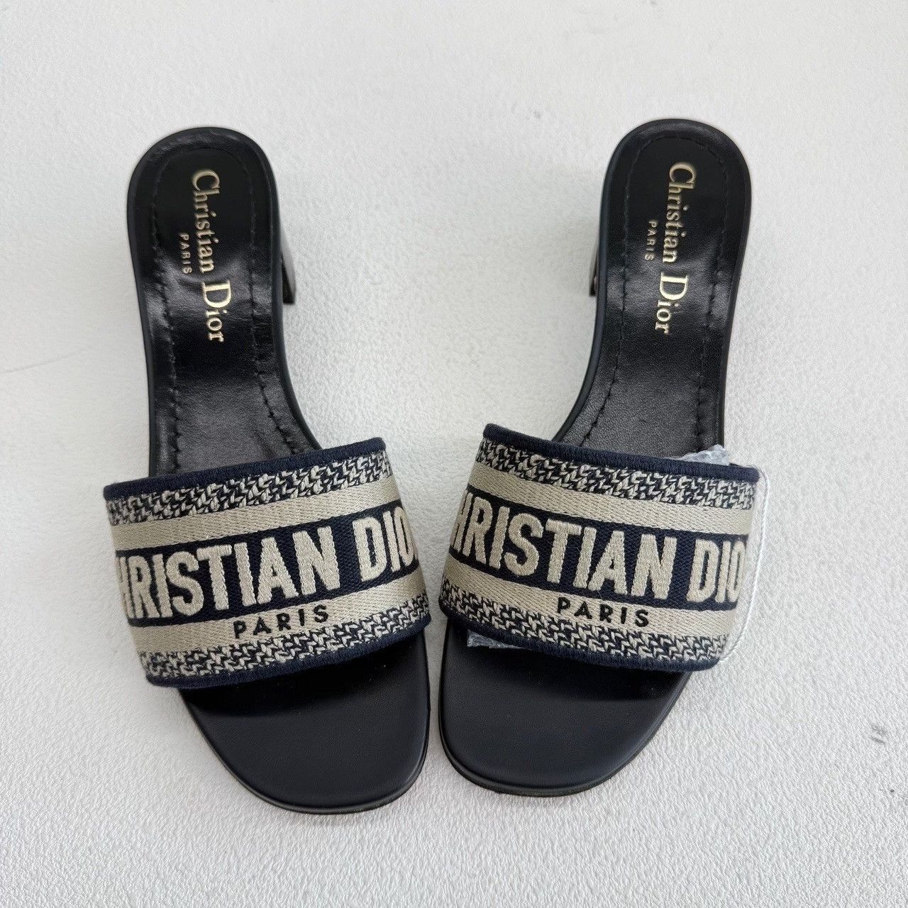 Dior Dior Dway Embroidered Heeled Mules Size 35.5 Size US 5.5 / IT 35.5 - 10 Thumbnail