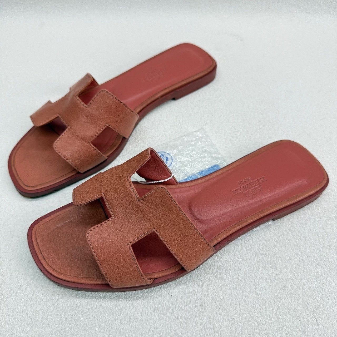 Hermes Hermes Brown Leather Oran Sandals Size 36 Size US 6 / IT 36 - 2 Thumbnail