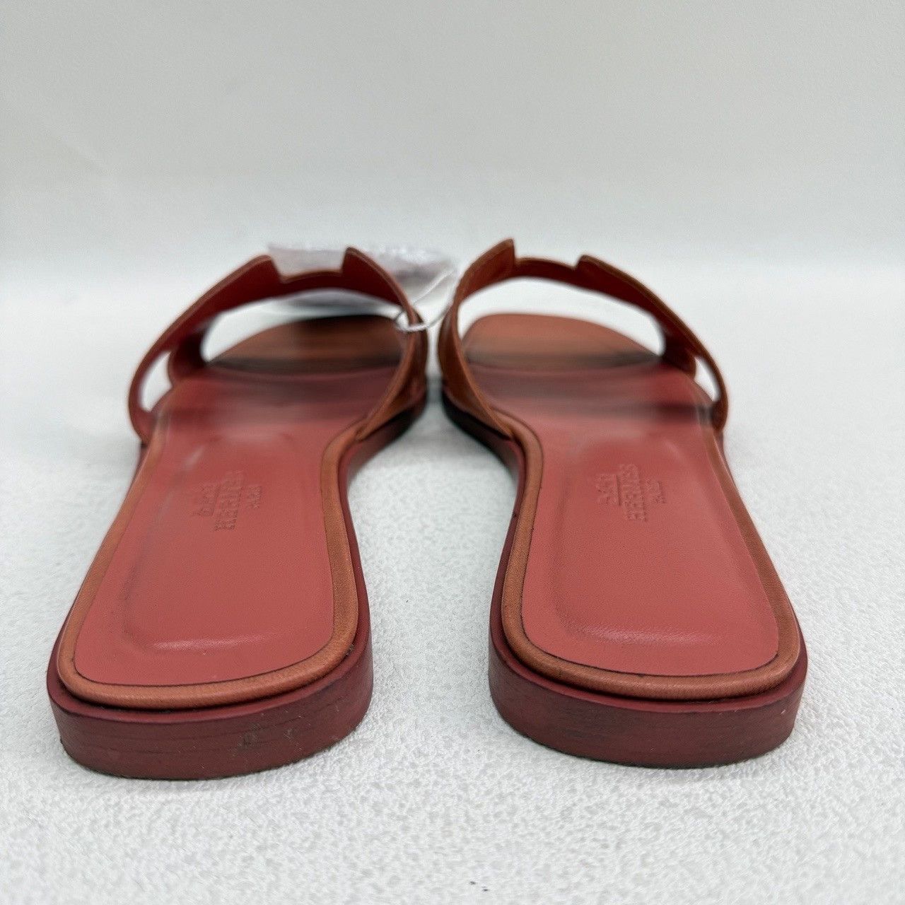 Hermes Hermes Brown Leather Oran Sandals Size 36 Size US 6 / IT 36 - 6 Thumbnail