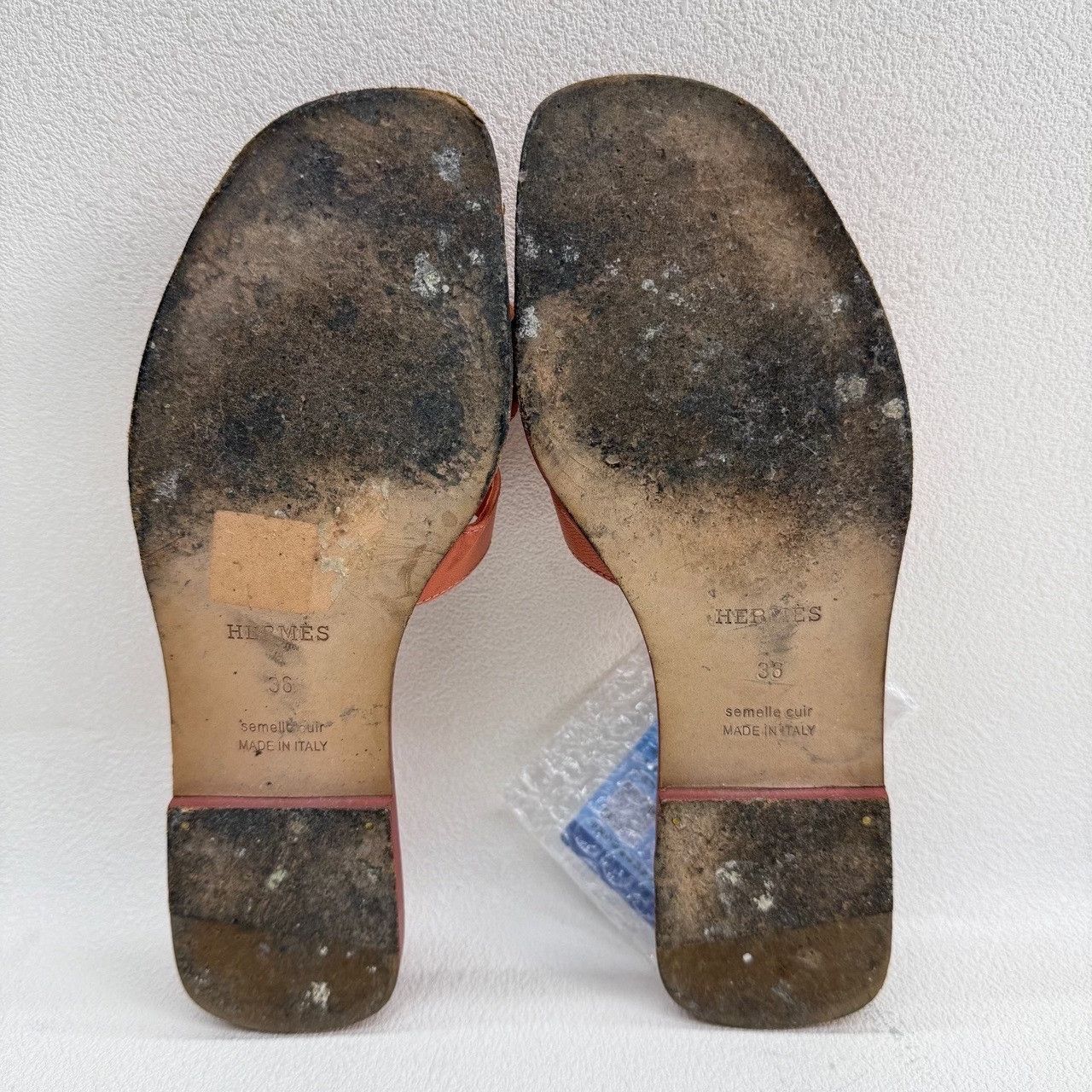 Hermes Hermes Brown Leather Oran Sandals Size 36 Size US 6 / IT 36 - 8 Thumbnail