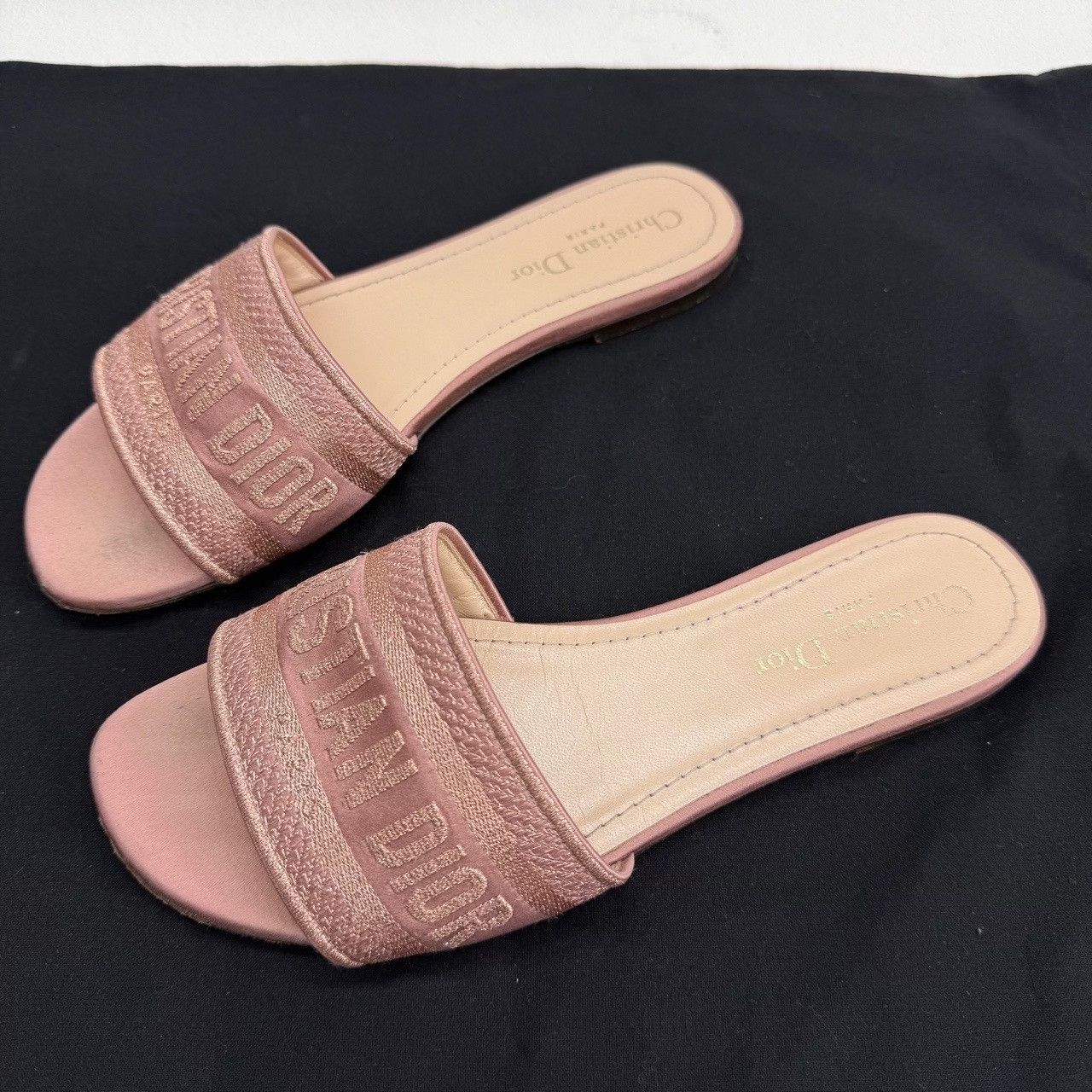 Dior Dior Dway Embroidered Slides Size 38 Size US 8 / IT 38 - 2 Thumbnail