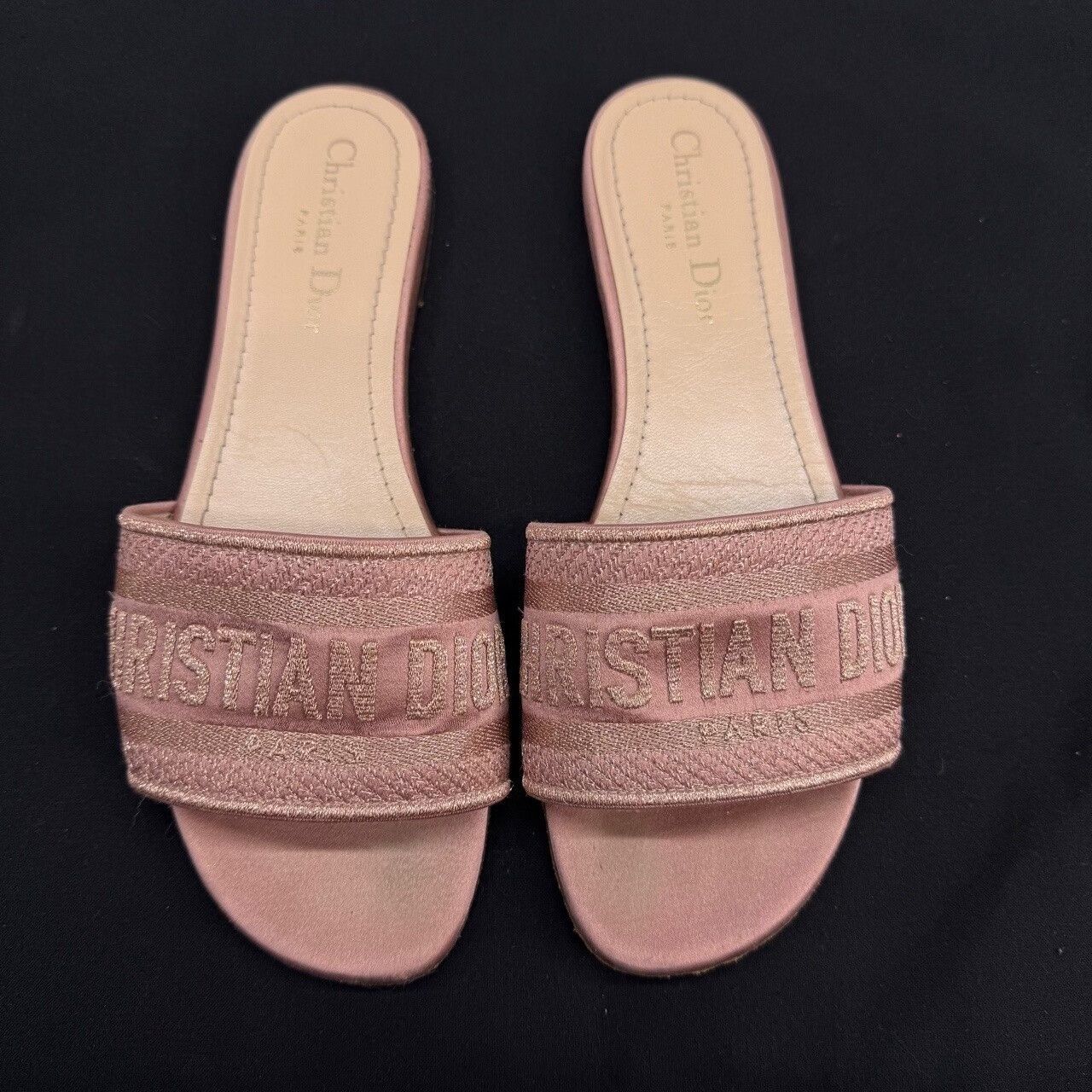 Dior Dior Dway Embroidered Slides Size 38 Size US 8 / IT 38 - 3 Thumbnail